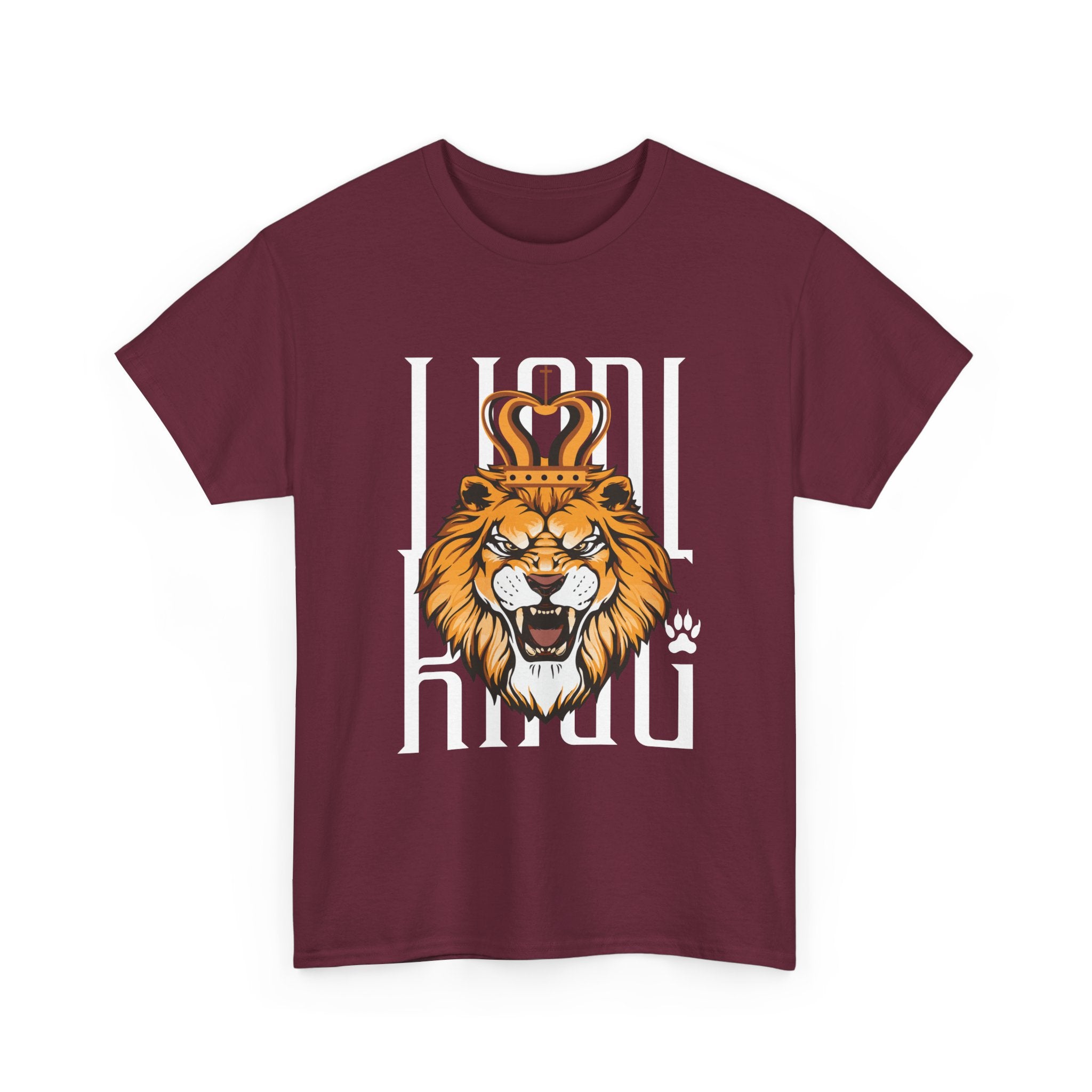 Bold Lion King Graphic Tee | Unisex Heavy Cotton Shirt for Animal Lovers, Gifts for Him, Funny T-Shirt, Wardrobe Essential, Casual Wear