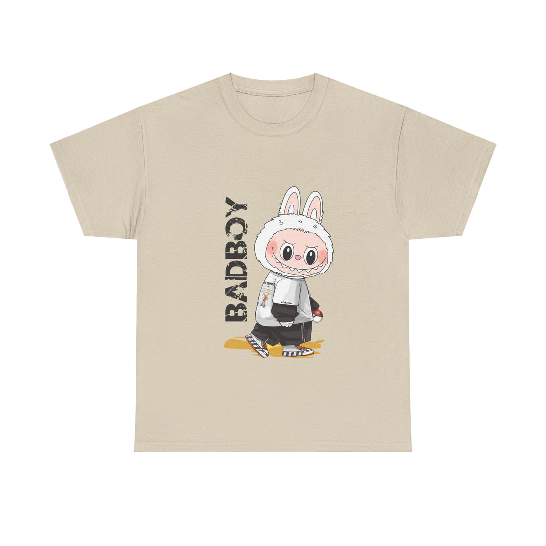 Cute Badboy Bunny Unisex Cotton Tee, Graphic Tee, Casual Wear, Cartoon T-Shirt, Gift for Animal Lovers, Streetwear