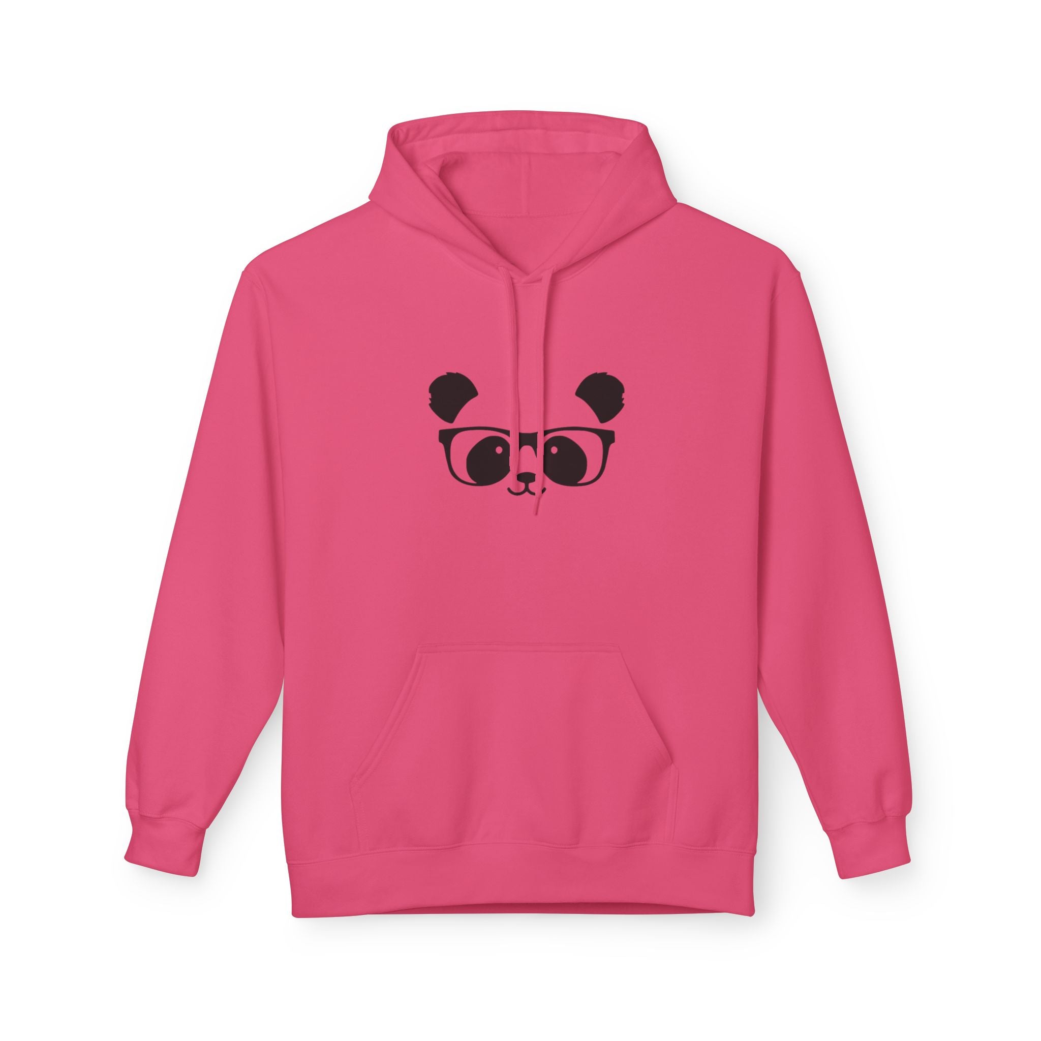 Panda Glasses Hoodie — Cute Minimalist Panda Face Pullover