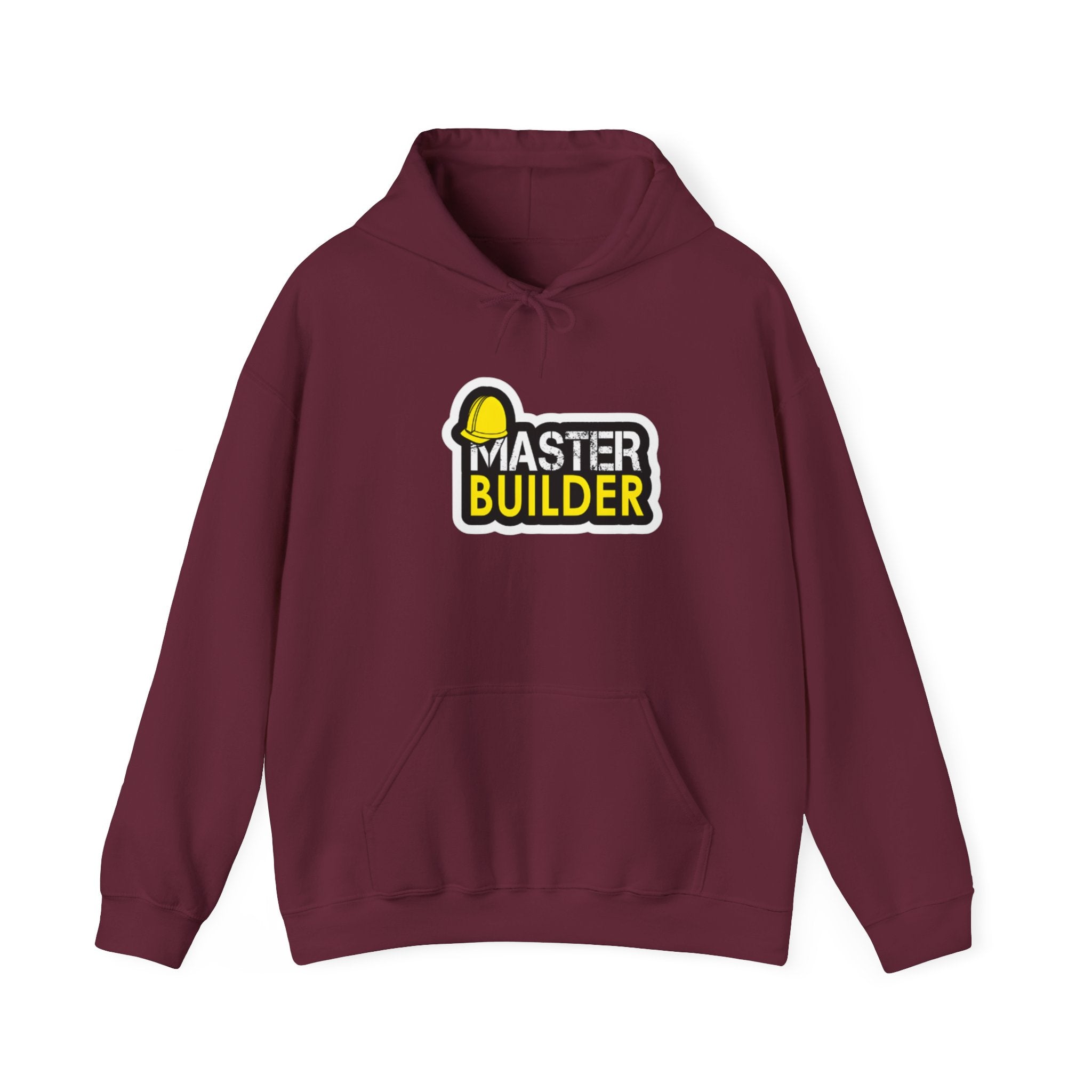Master Builder Hoodie — Construction Worker Hard Hat Graphic Sweatshirt