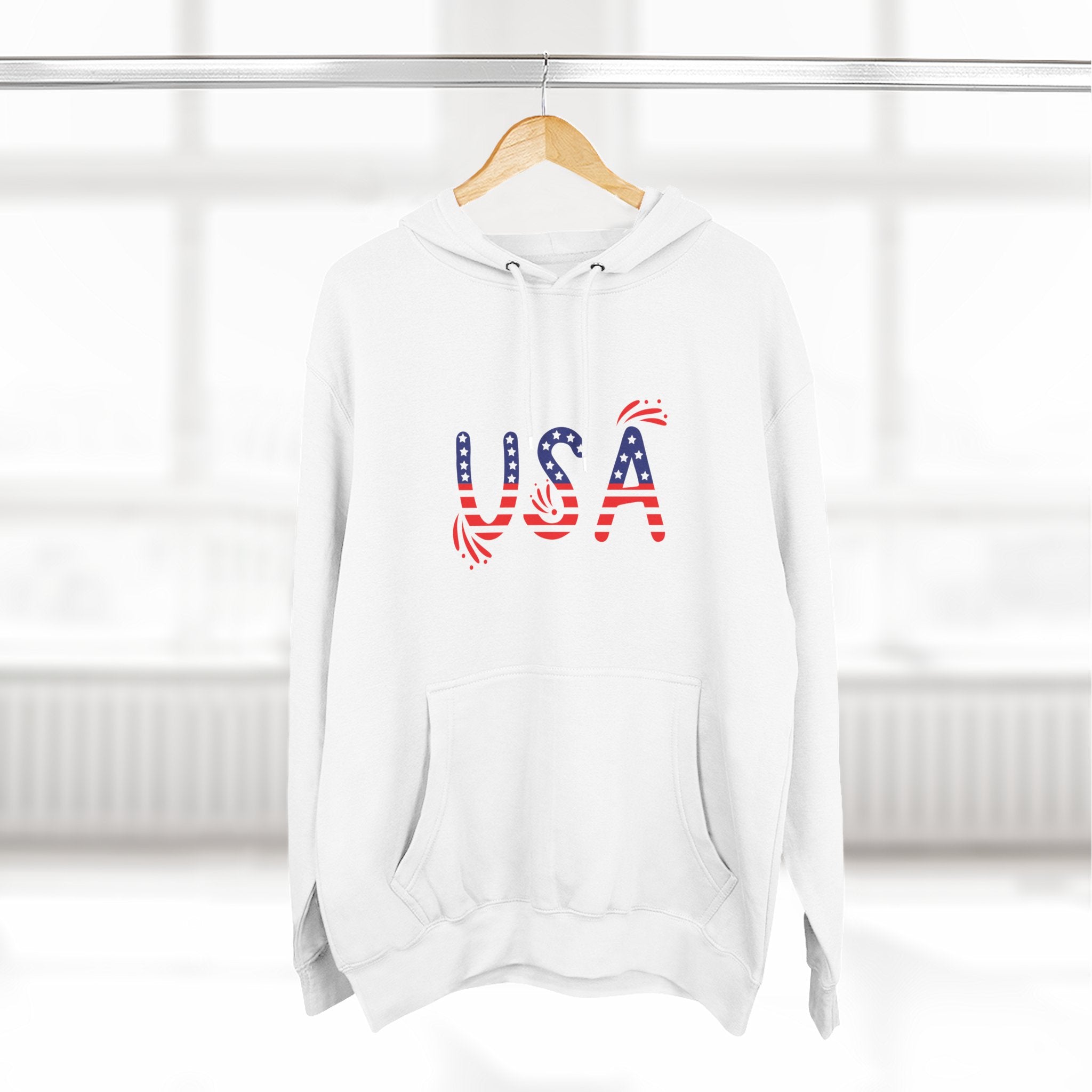 Patriotic USA Fleece Hoodie