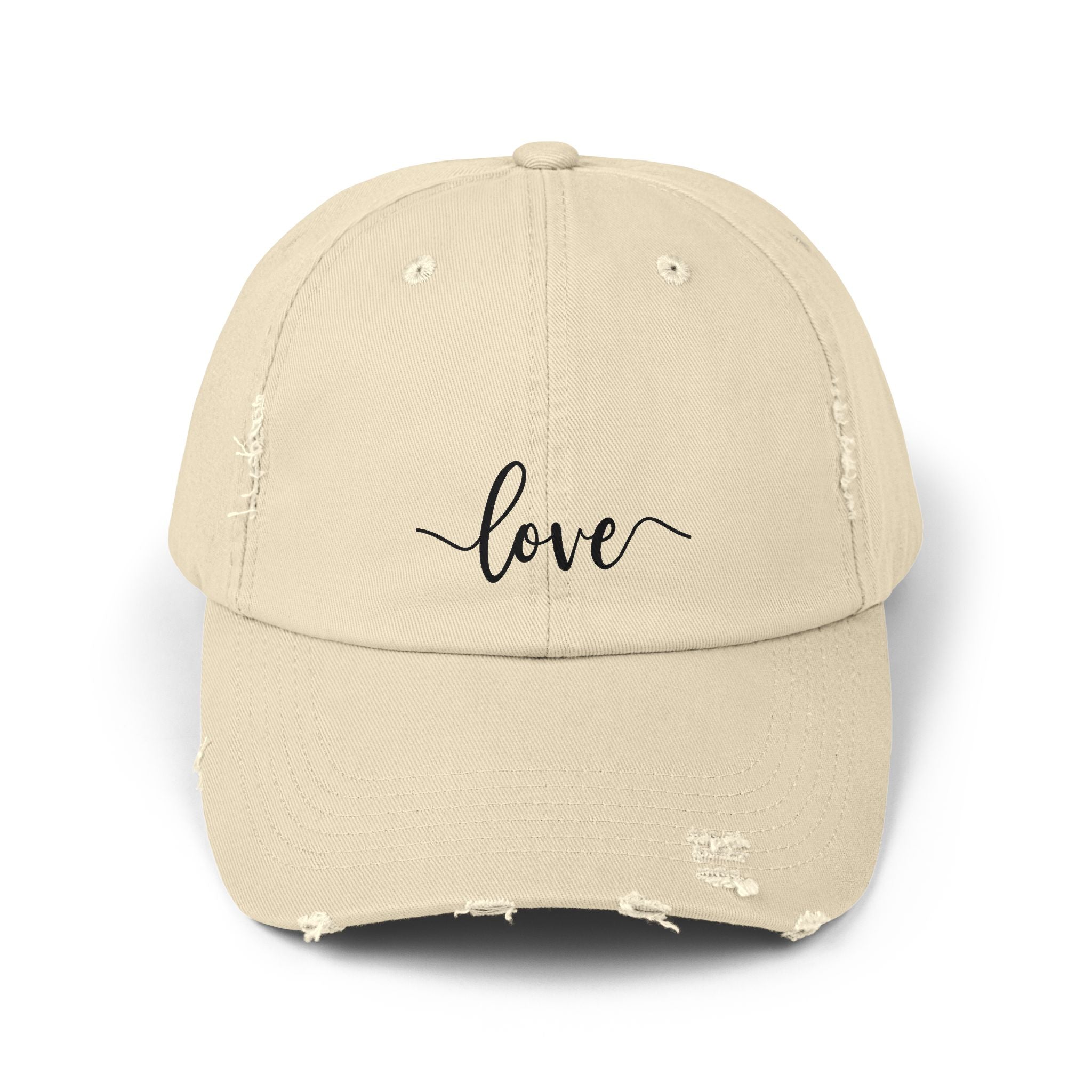 Love Distressed Cap - Casual Style, Gift for Him/Her, Summer Accessory, Trendy Hat, Everyday Wear