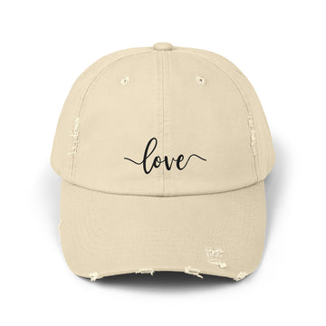 Love Distressed Cap - Casual Style, Gift for Him/Her, Summer Accessory, Trendy Hat, Everyday Wear
