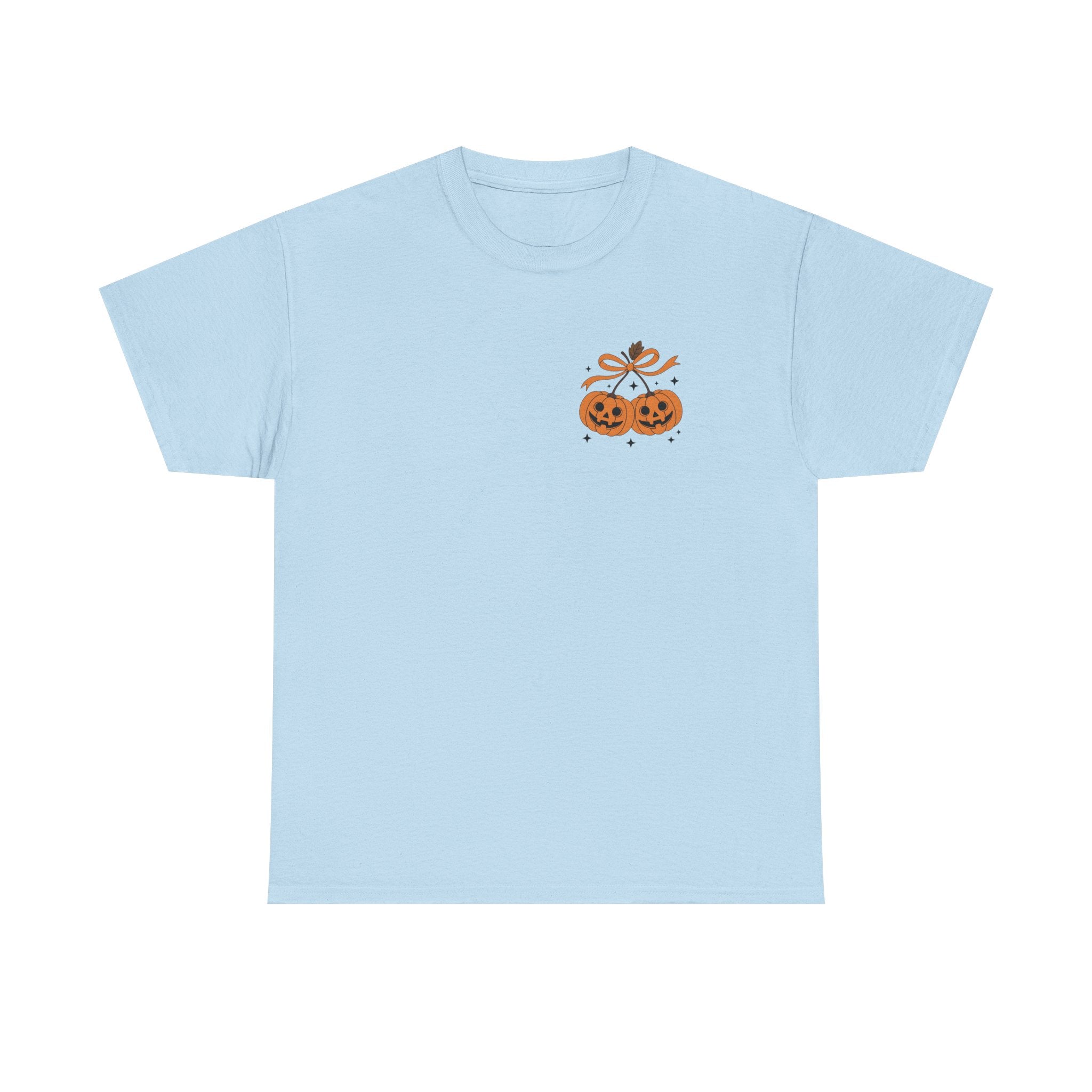 Halloween Ghost & Pumpkin Tee, Unisex Halloween Shirt, Spooky T-Shirt, Fall Fashion, Trick or Treat Top, Seasonal Apparel
