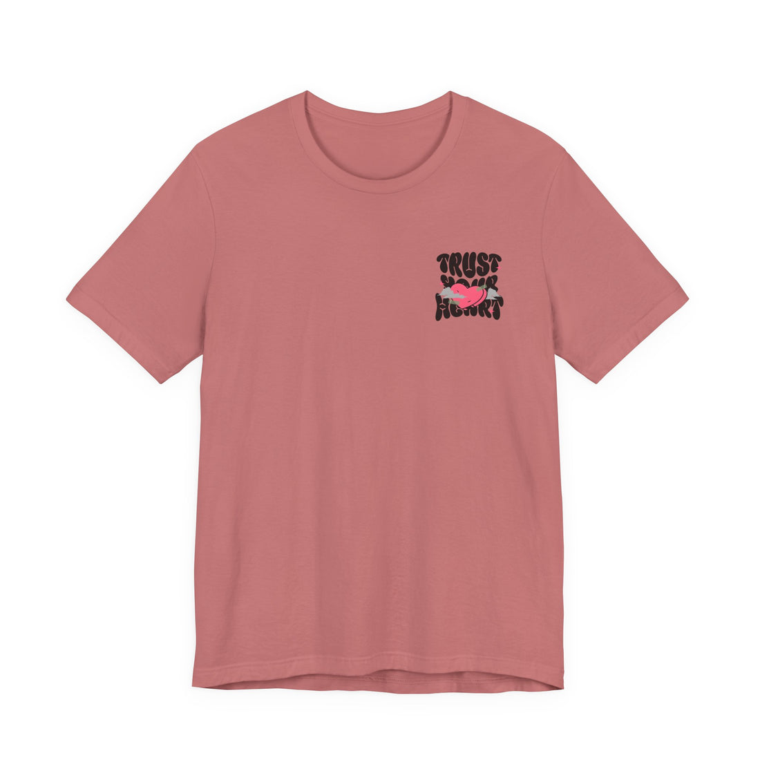 Trust Your Heart Graphic Tee — Retro Heart Design
