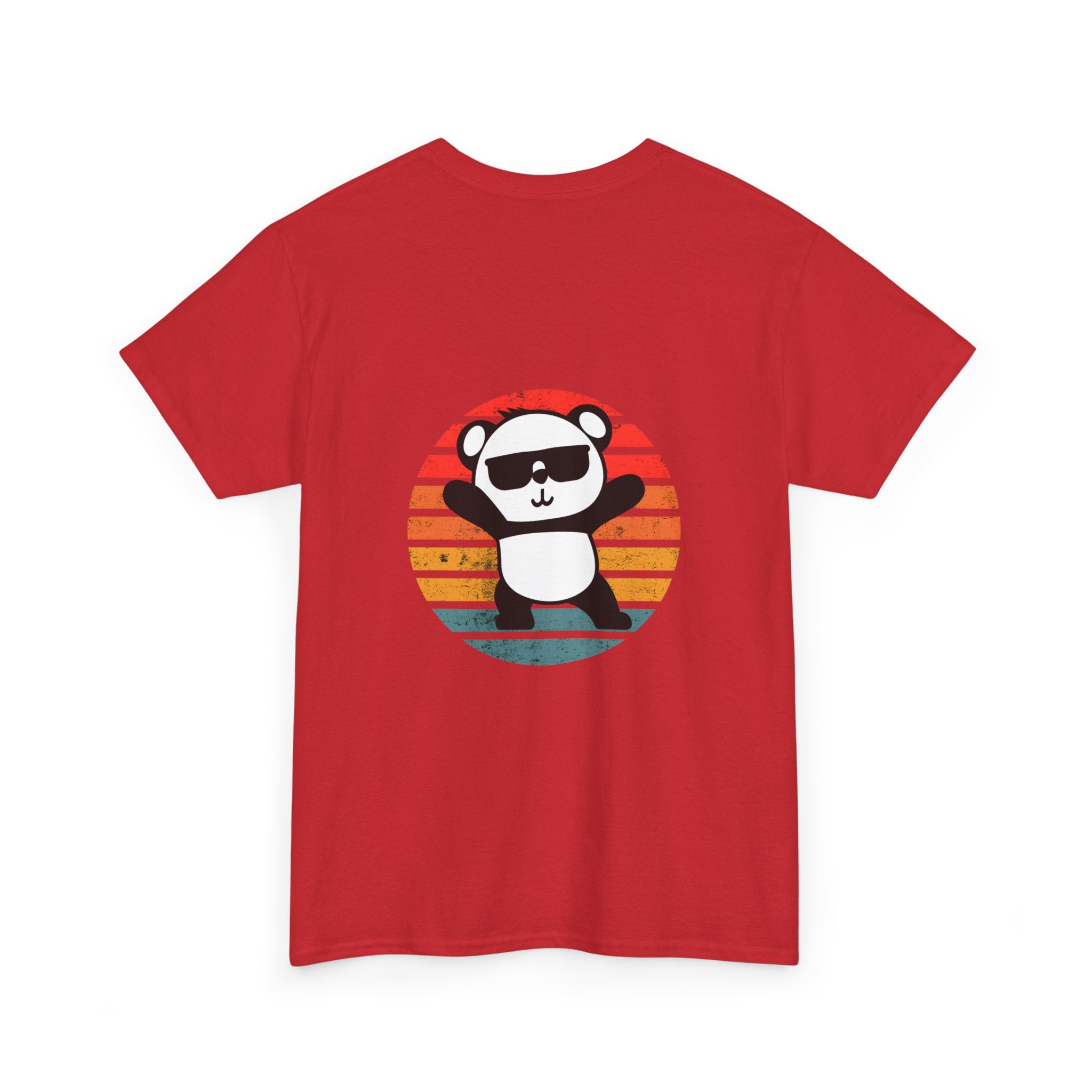 Cute Panda Retro Tee - Casual Cotton Shirt, Animal Lover Gift, Summer Style, Fun Graphic Tee, Unisex Fashion
