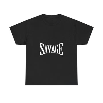 Savage Unisex Heavy Cotton Tee - Bold Graphic Tee, Casual Streetwear, Perfect for Gifts, Everyday Wear, Fashion Statement