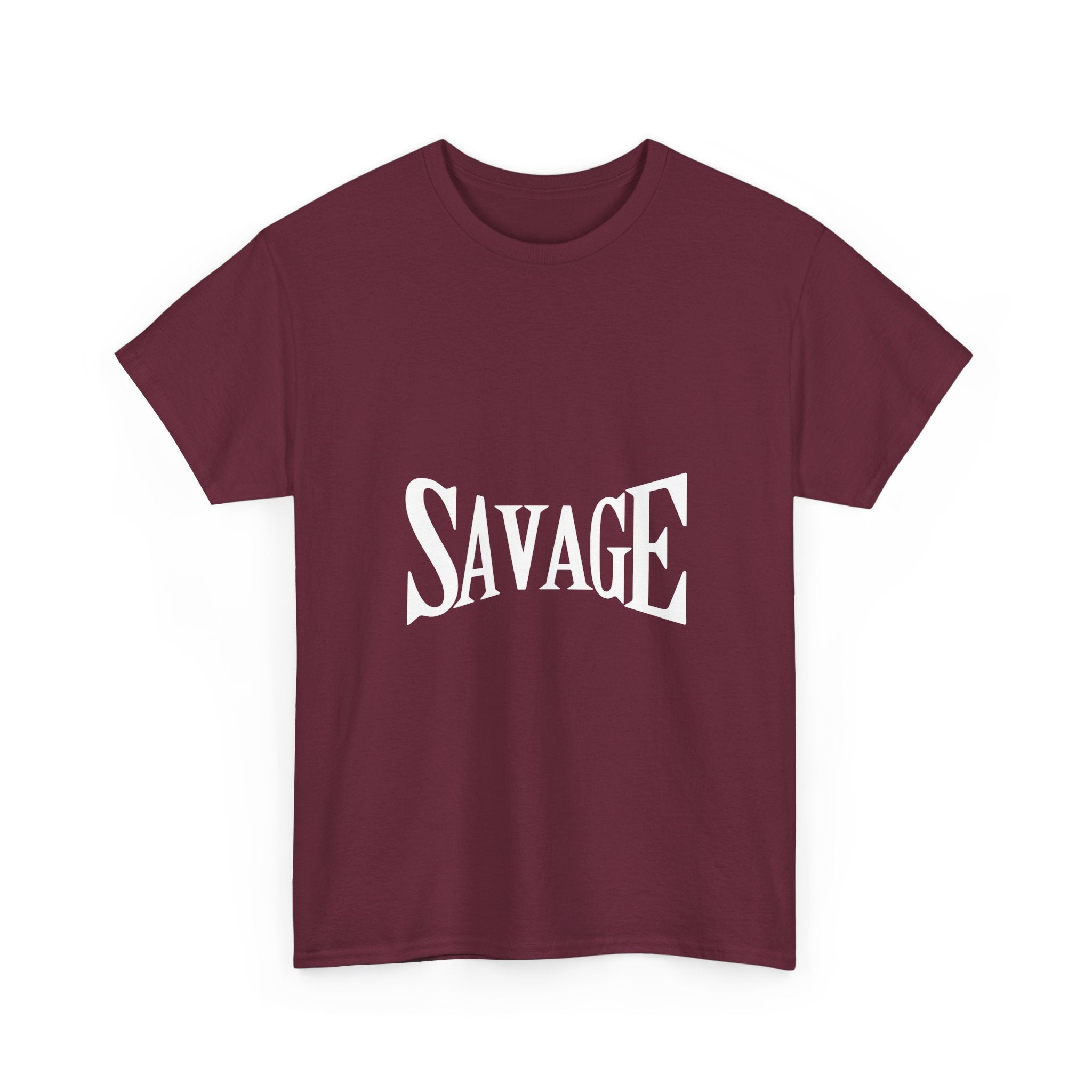 Savage Unisex Heavy Cotton Tee - Bold Graphic Tee, Casual Streetwear, Perfect for Gifts, Everyday Wear, Fashion Statement