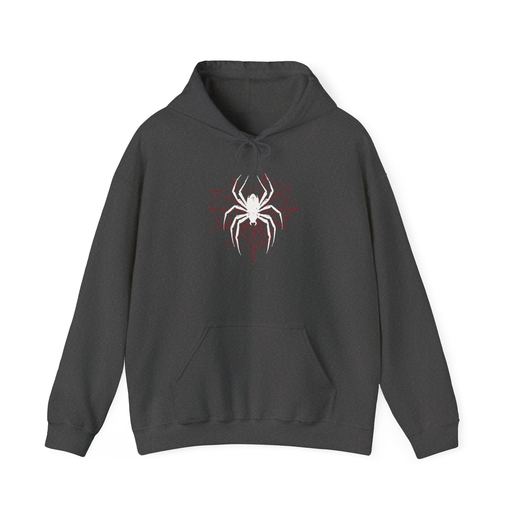 Spider Web Unisex Hoodie, Cozy Sweatshirt, Halloween Apparel, Gothic Fashion, Gift for Spider Lovers, Fall Fashion