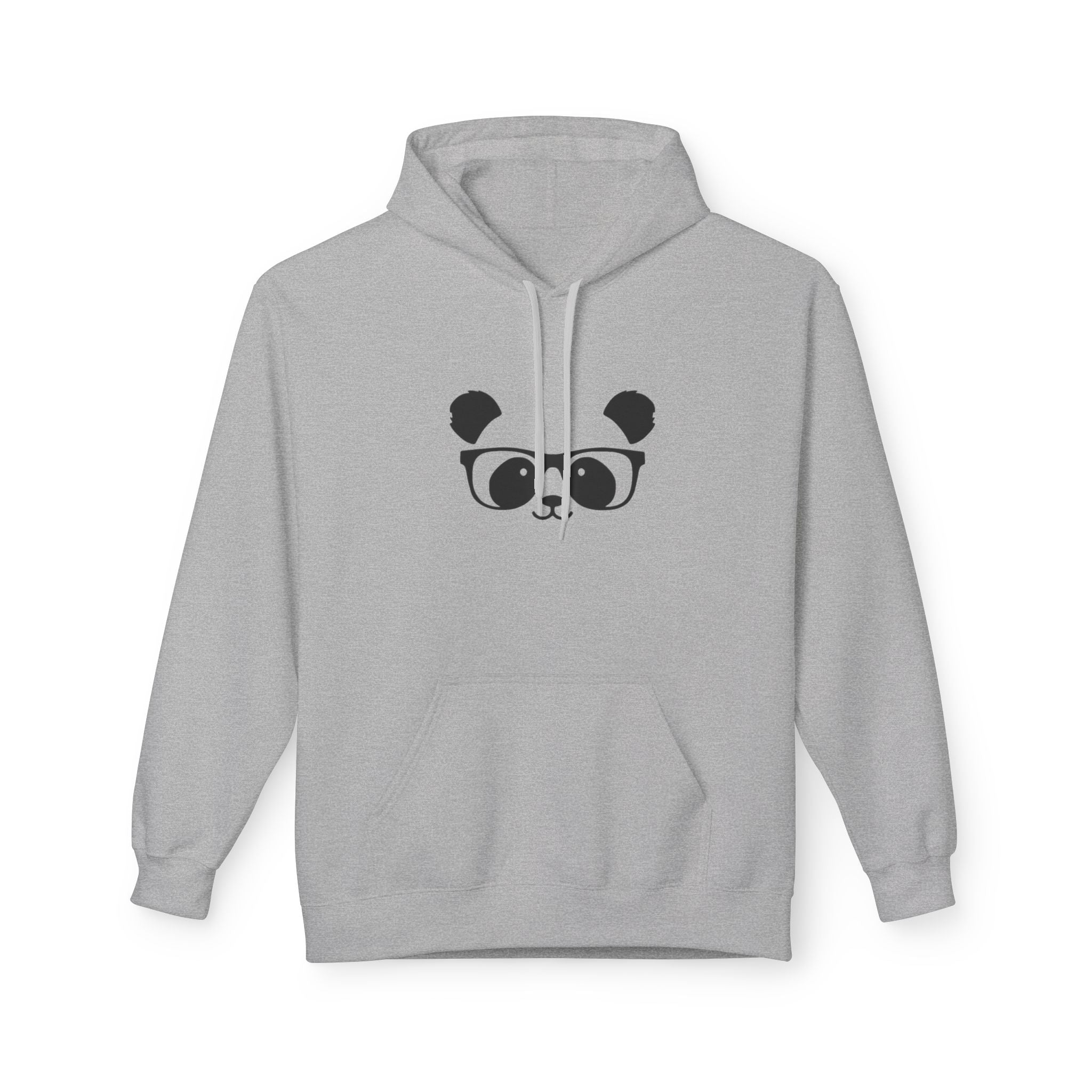 Panda Glasses Hoodie — Cute Minimalist Panda Face Pullover