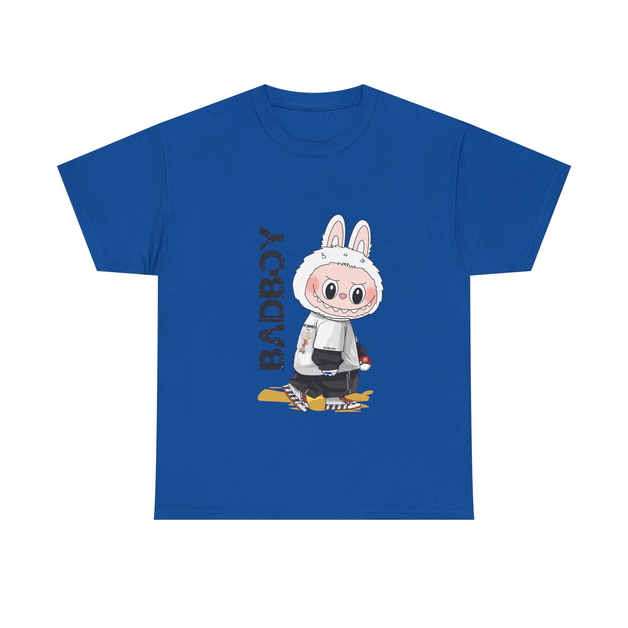 Cute Badboy Bunny Unisex Cotton Tee, Graphic Tee, Casual Wear, Cartoon T-Shirt, Gift for Animal Lovers, Streetwear