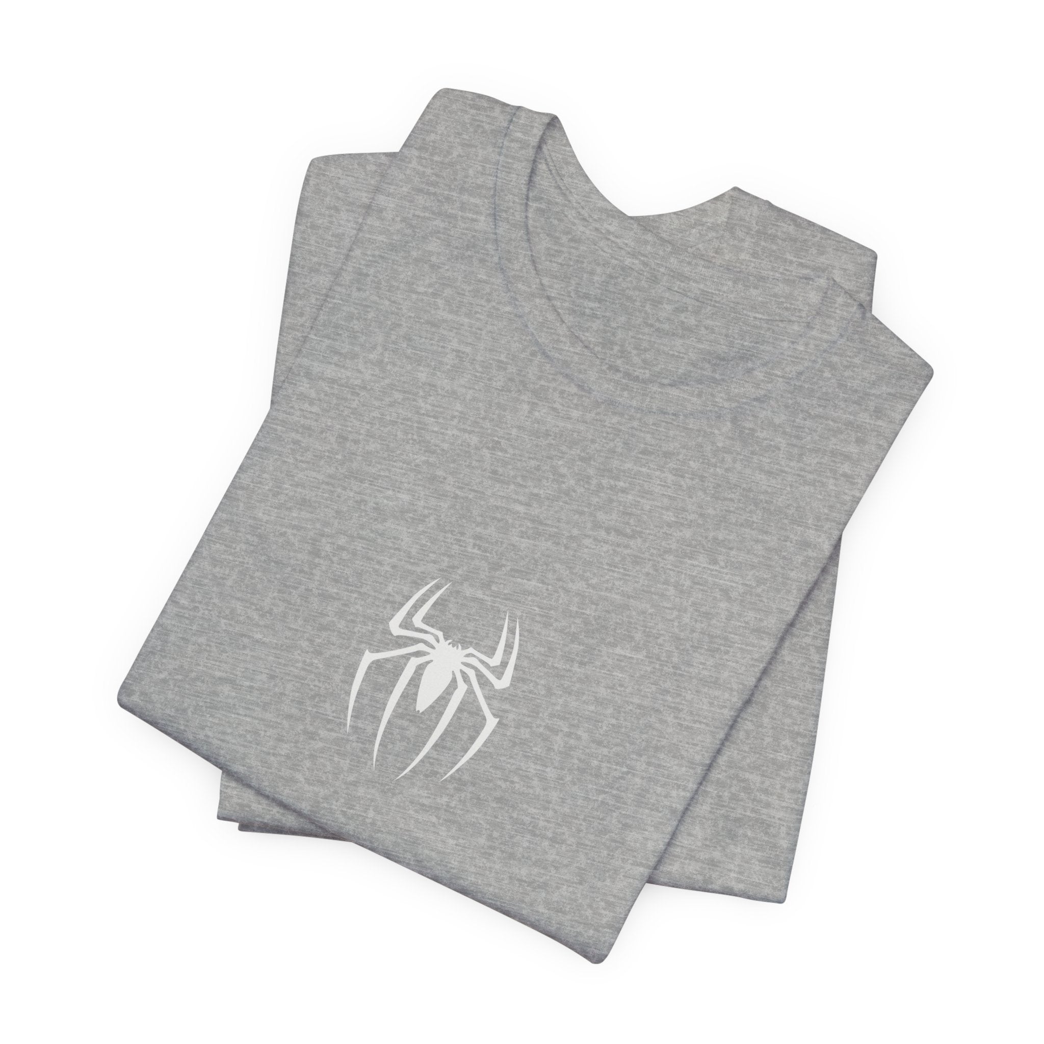 Spider Emblem Tee — White Spider on Red Web Graphic T-Shirt