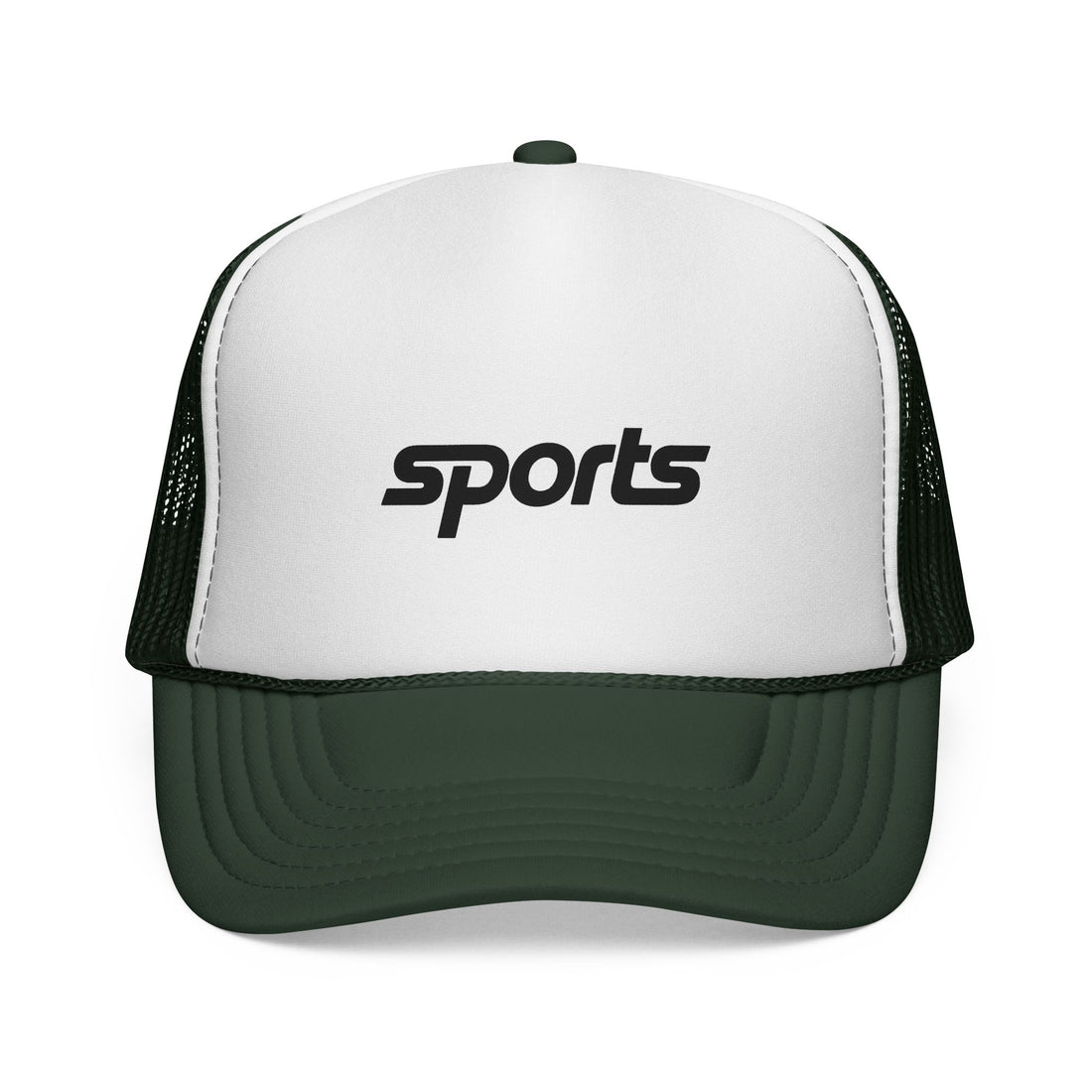 Red 'sports' Trucker Cap — Retro Athletic Mesh Hat