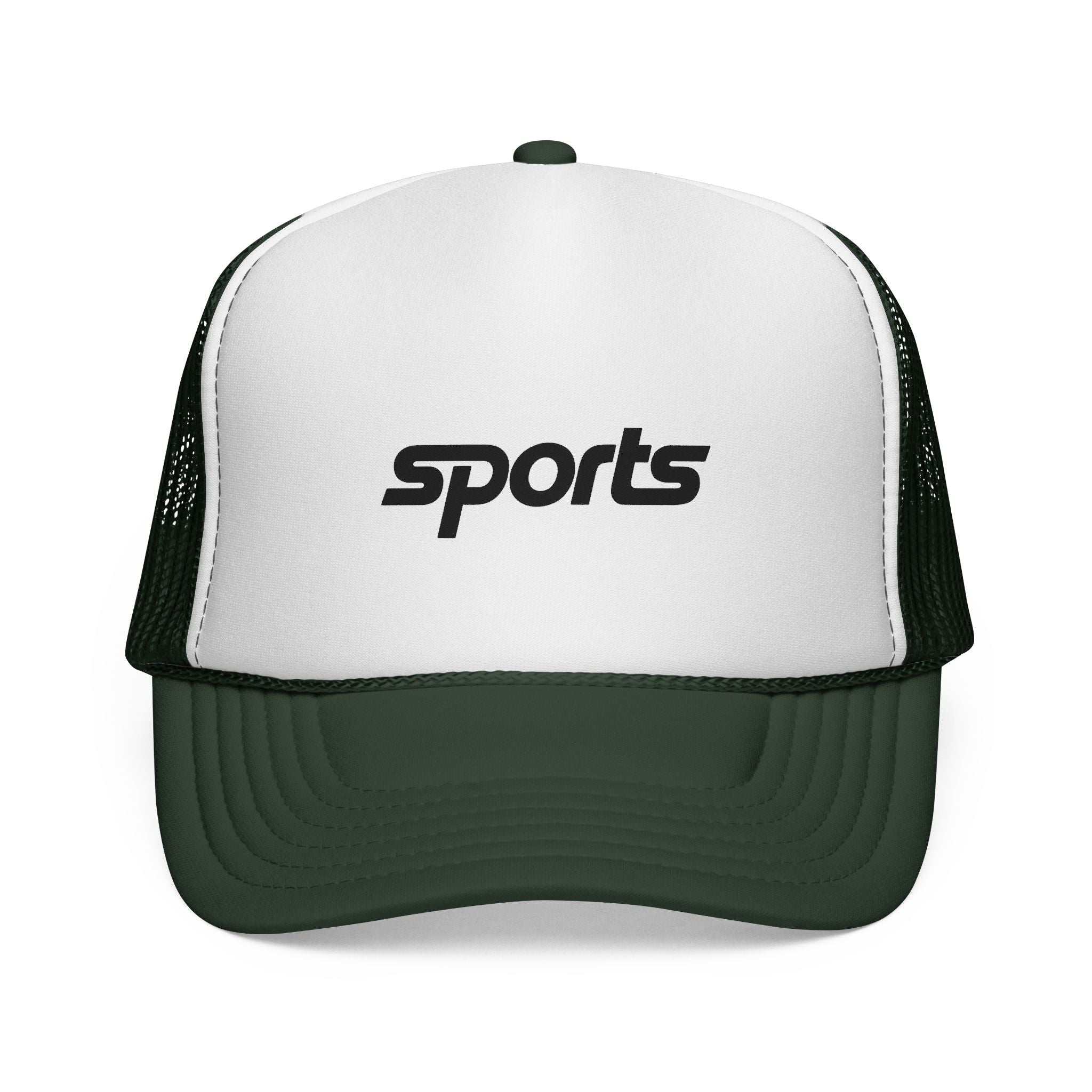 Red 'sports' Trucker Cap — Retro Athletic Mesh Hat