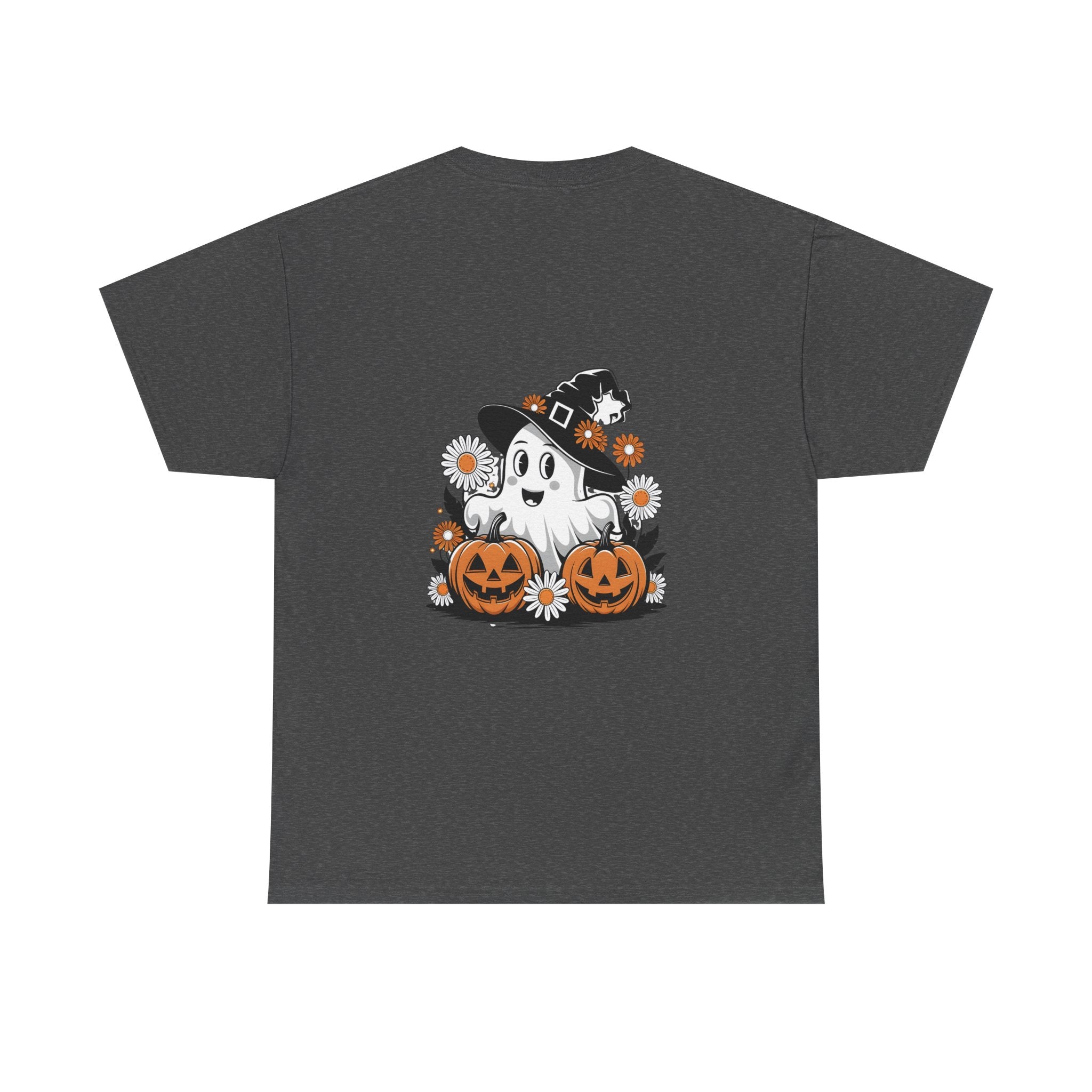 Halloween Ghost & Pumpkin Tee, Unisex Halloween Shirt, Spooky T-Shirt, Fall Fashion, Trick or Treat Top, Seasonal Apparel