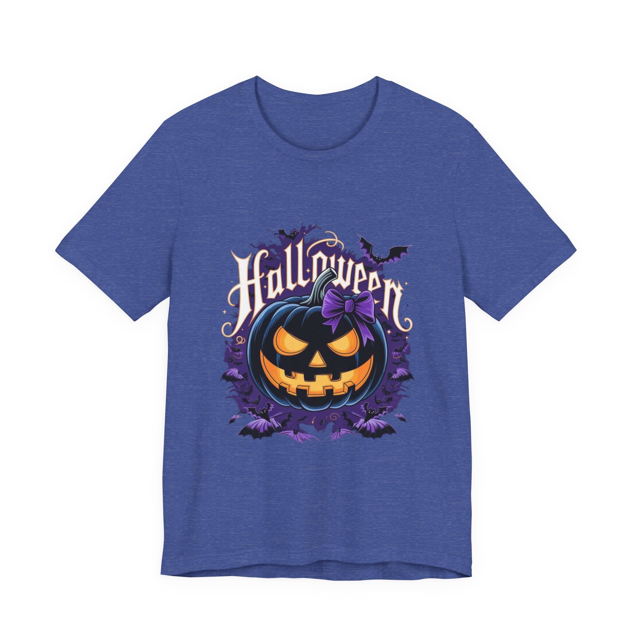 Halloween Pumpkin Tee - Unisex Jersey Short Sleeve Shirt, Spooky Season Wear, Fall Fashion, Halloween Party Outfit, Ghostly Fun
