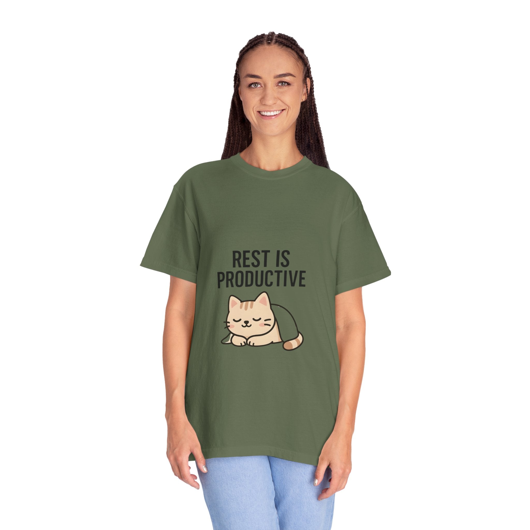 Rest Is Productive Cat T-Shirt