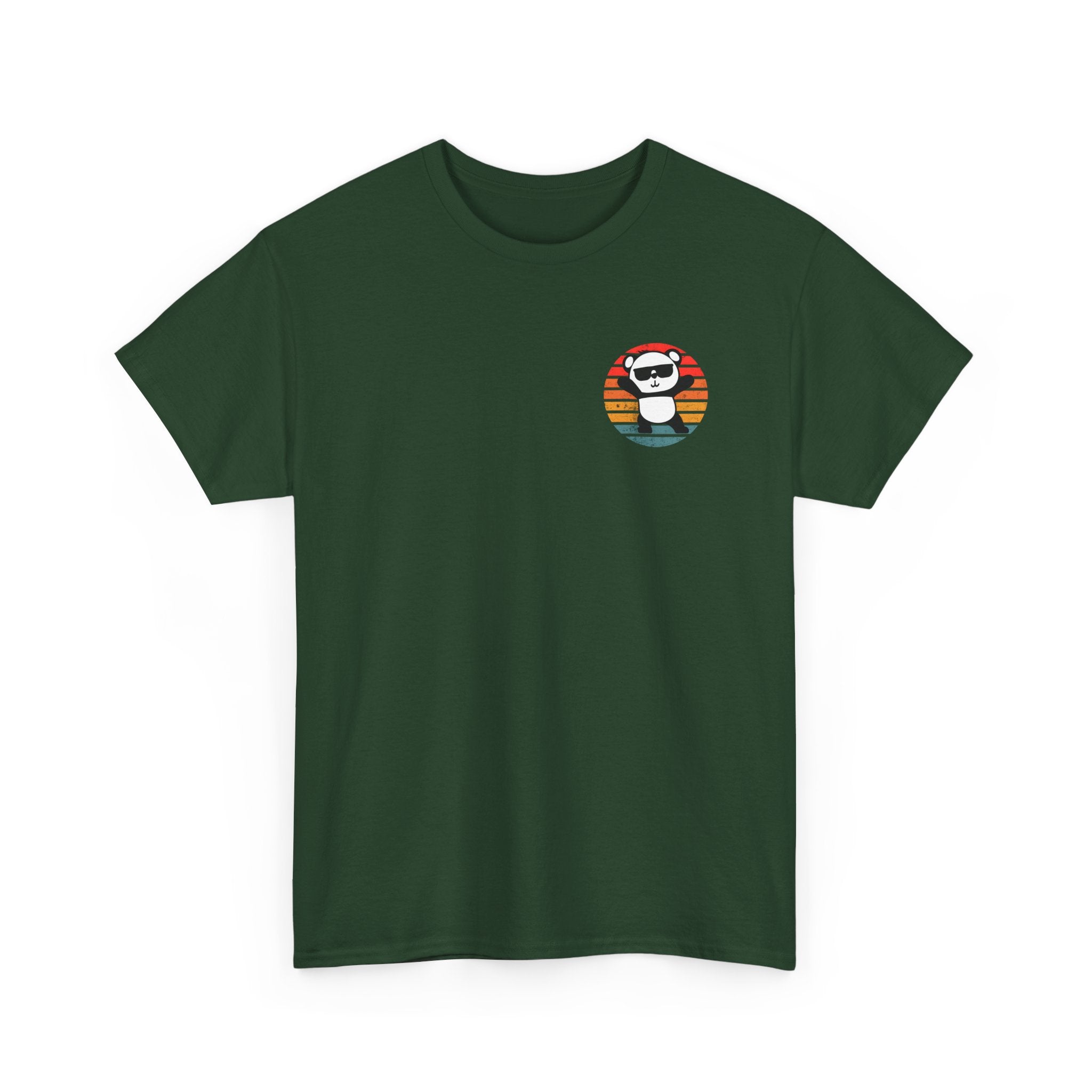 Cute Panda Retro Tee - Casual Cotton Shirt, Animal Lover Gift, Summer Style, Fun Graphic Tee, Unisex Fashion