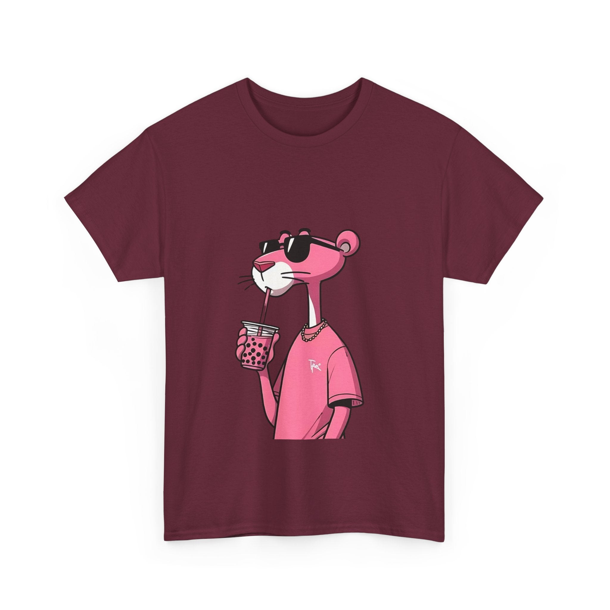 Chill Vibes Unisex Tee | Fun Summer Shirt, Casualwear, Gift for Friends, Beach Outing, Pink Panther Design