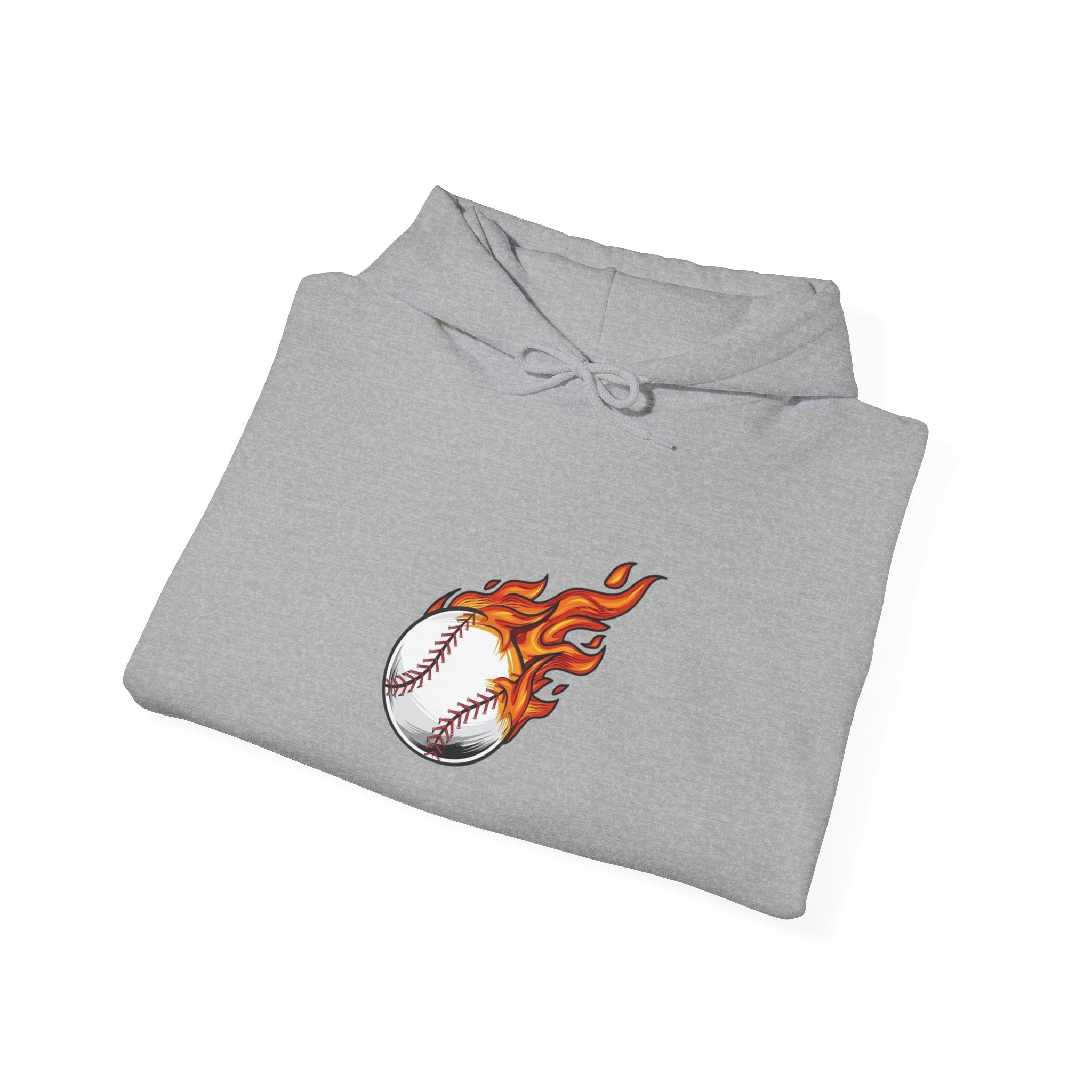 Flaming Baseball Hoodie — Fireball Pitch Sports Sweatshirt