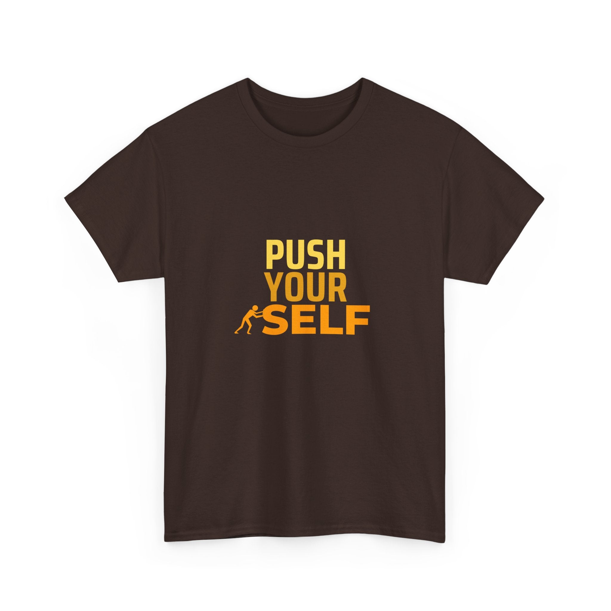 Motivational "Push Your Self" T-Shirt — Fitness Workout Tee