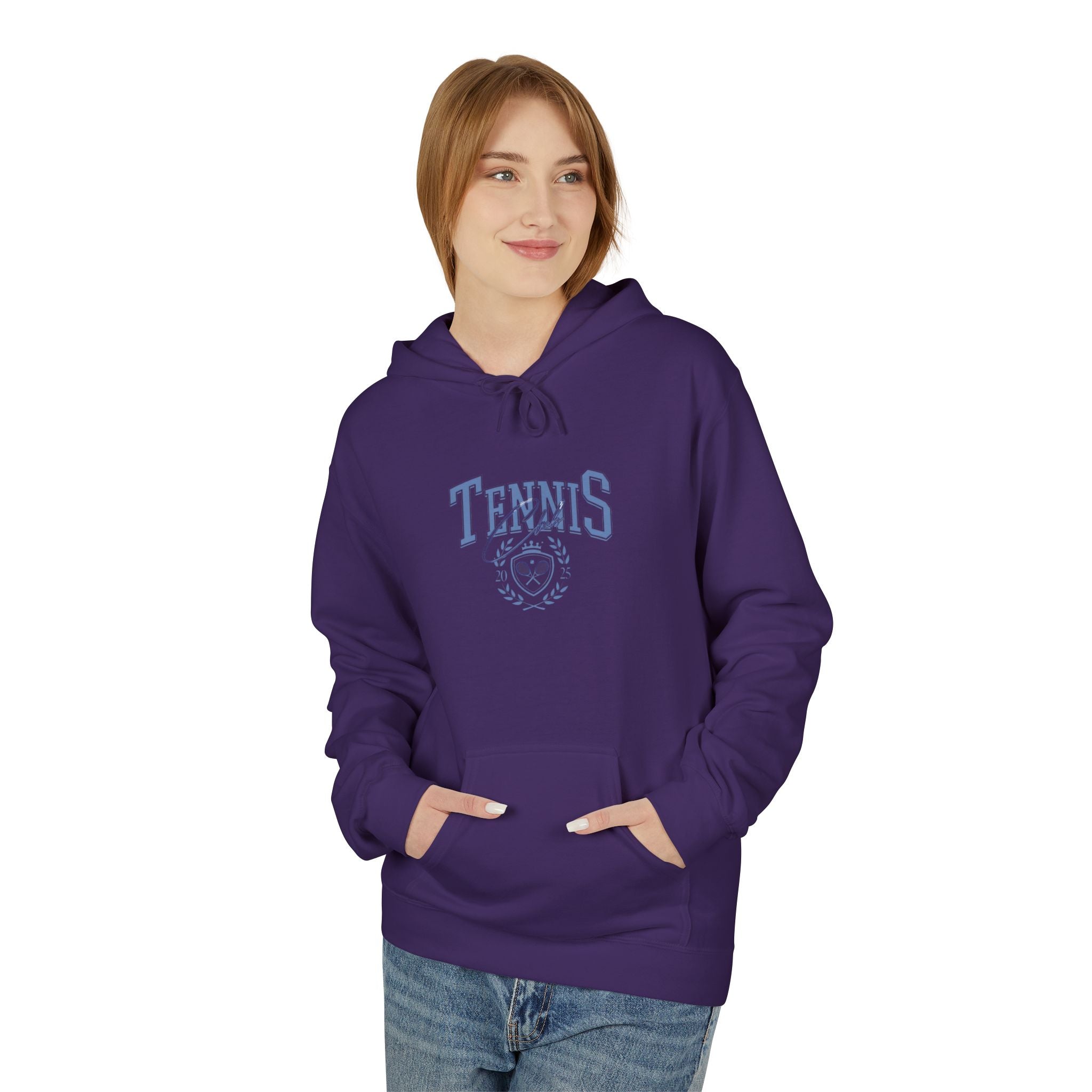 Tennis Hoodie — Vintage Court Graphic Sweatshirt