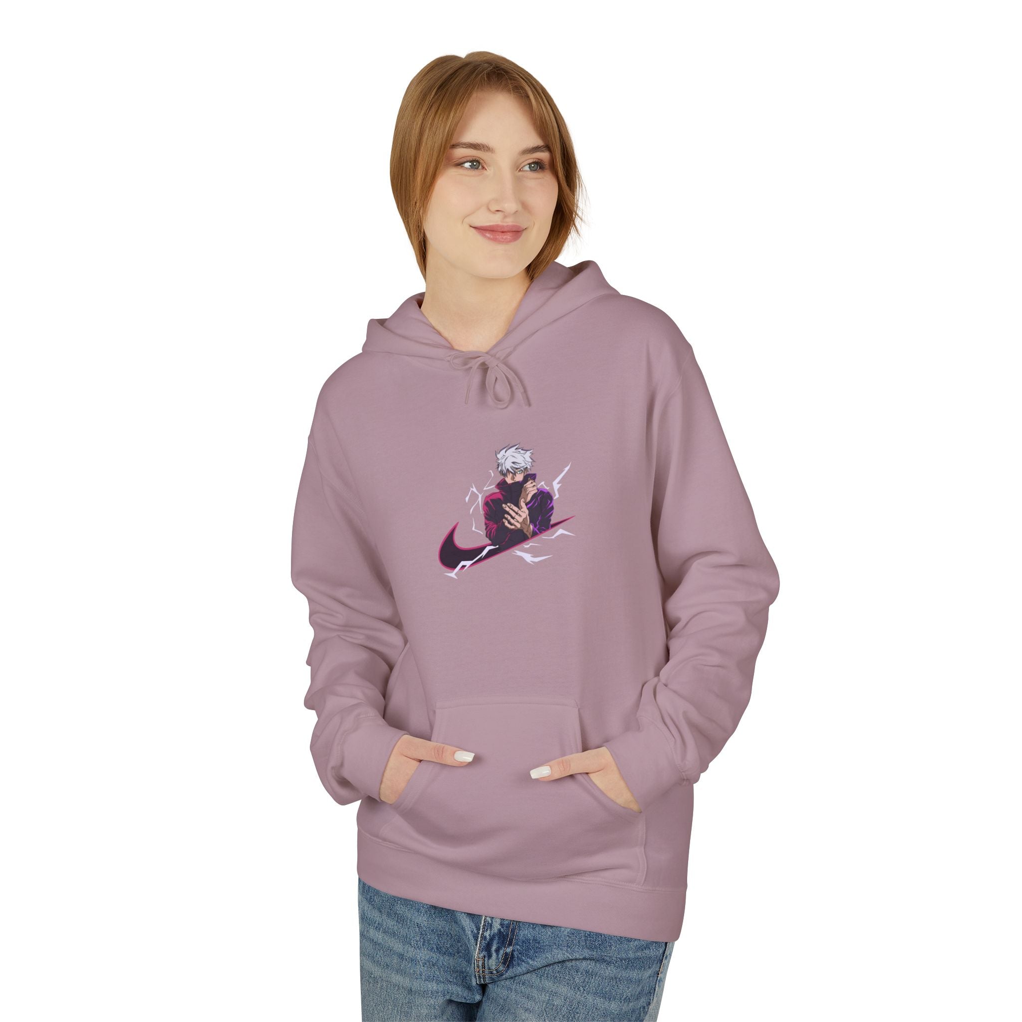 Trendy Unisex Fleece Hoodie with Artistic Design