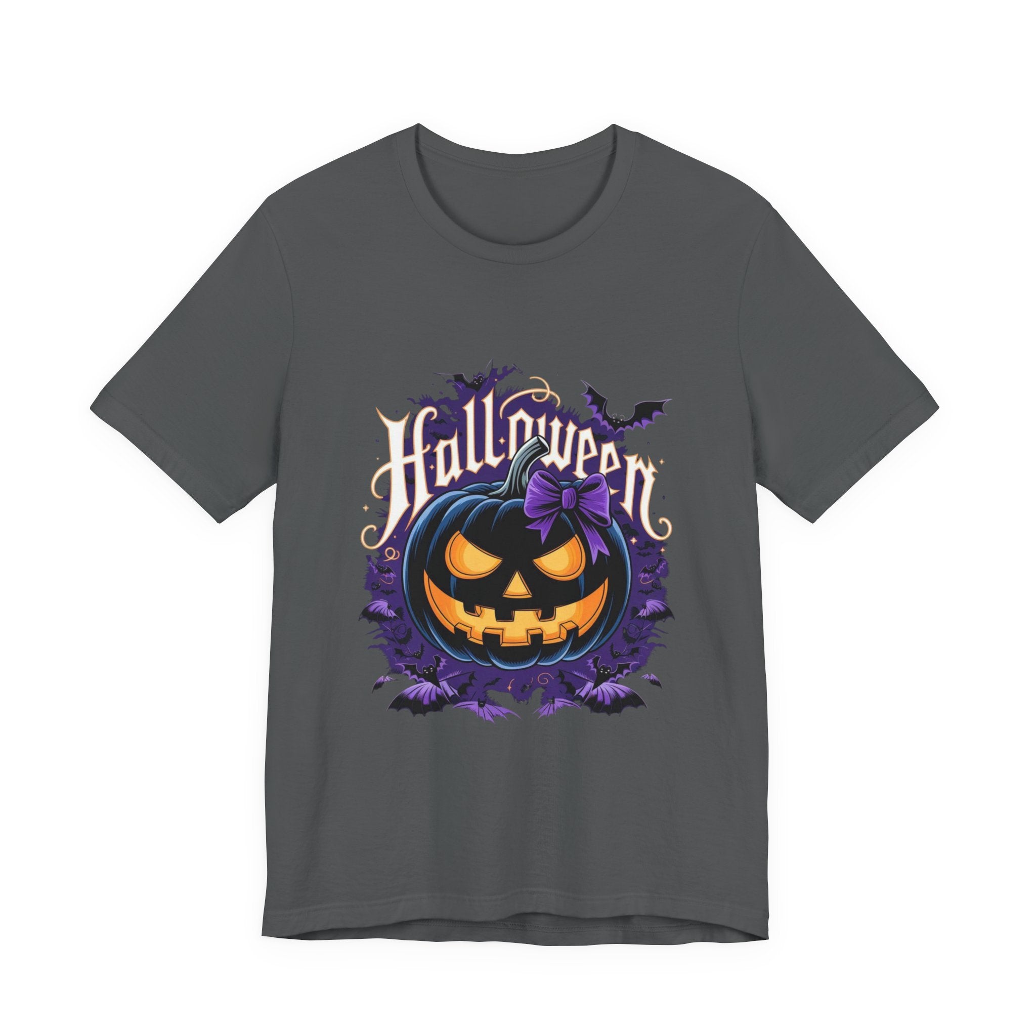 Halloween Pumpkin Tee - Unisex Jersey Short Sleeve Shirt, Spooky Season Wear, Fall Fashion, Halloween Party Outfit, Ghostly Fun
