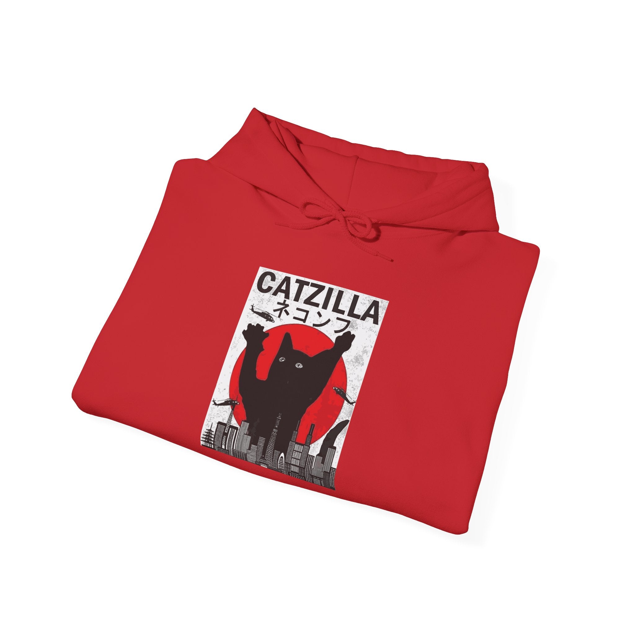 Unisex Catzilla Hoodie | Cozy Sweatshirt for Cat Lovers, Unique Gift for Pet Owners, Funny Cat Lover Apparel, Trendy Streetwear