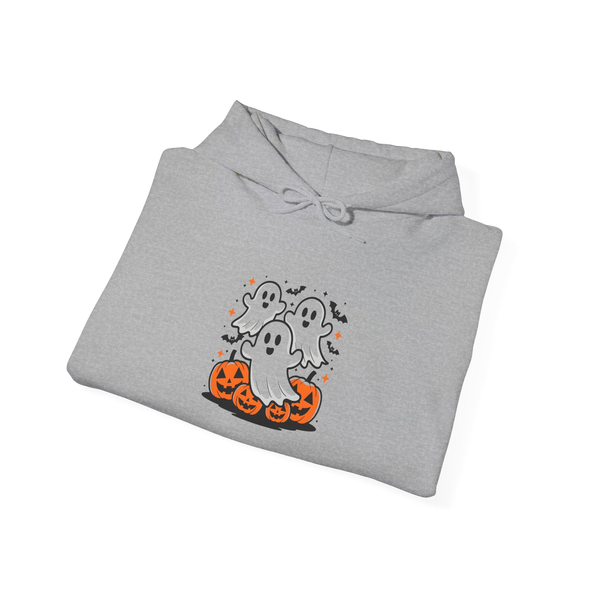 Ghostly Pumpkin Sweater, Halloween Hoodie, Cozy Fall Sweatshirt, Unisex Ghost Hoodie, Spooky Season Apparel
