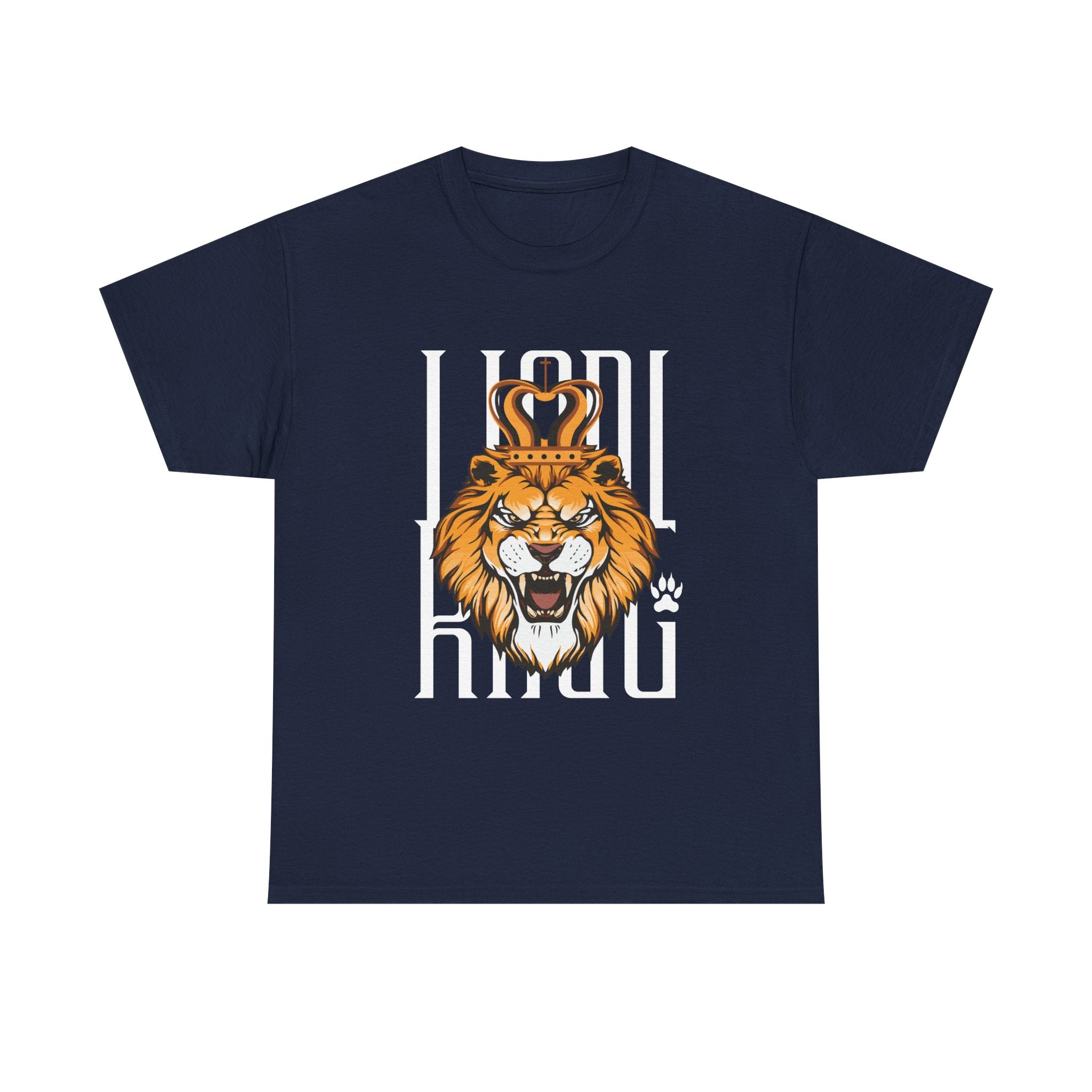 Bold Lion King Graphic Tee | Unisex Heavy Cotton Shirt for Animal Lovers, Gifts for Him, Funny T-Shirt, Wardrobe Essential, Casual Wear