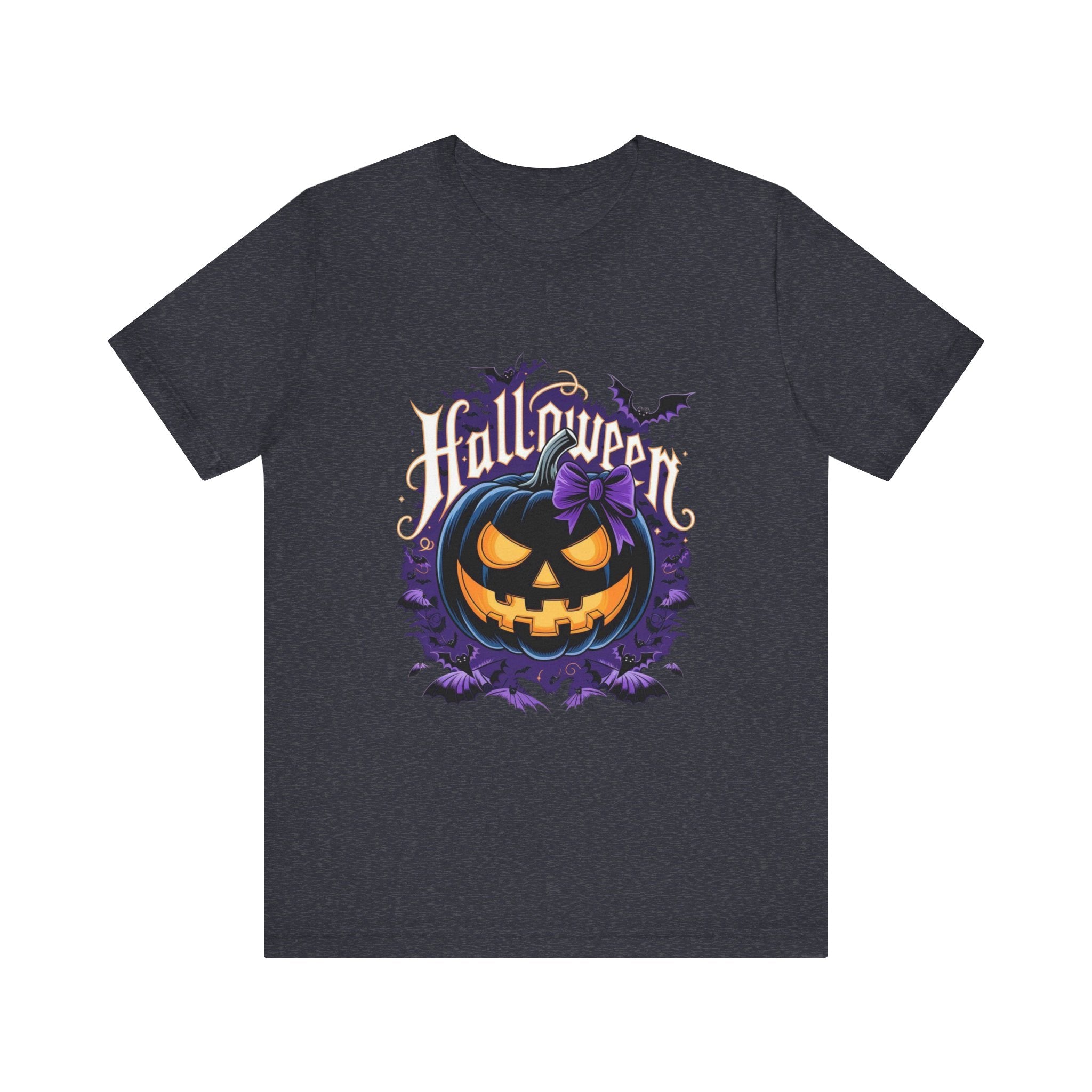 Halloween Pumpkin Tee - Unisex Jersey Short Sleeve Shirt, Spooky Season Wear, Fall Fashion, Halloween Party Outfit, Ghostly Fun
