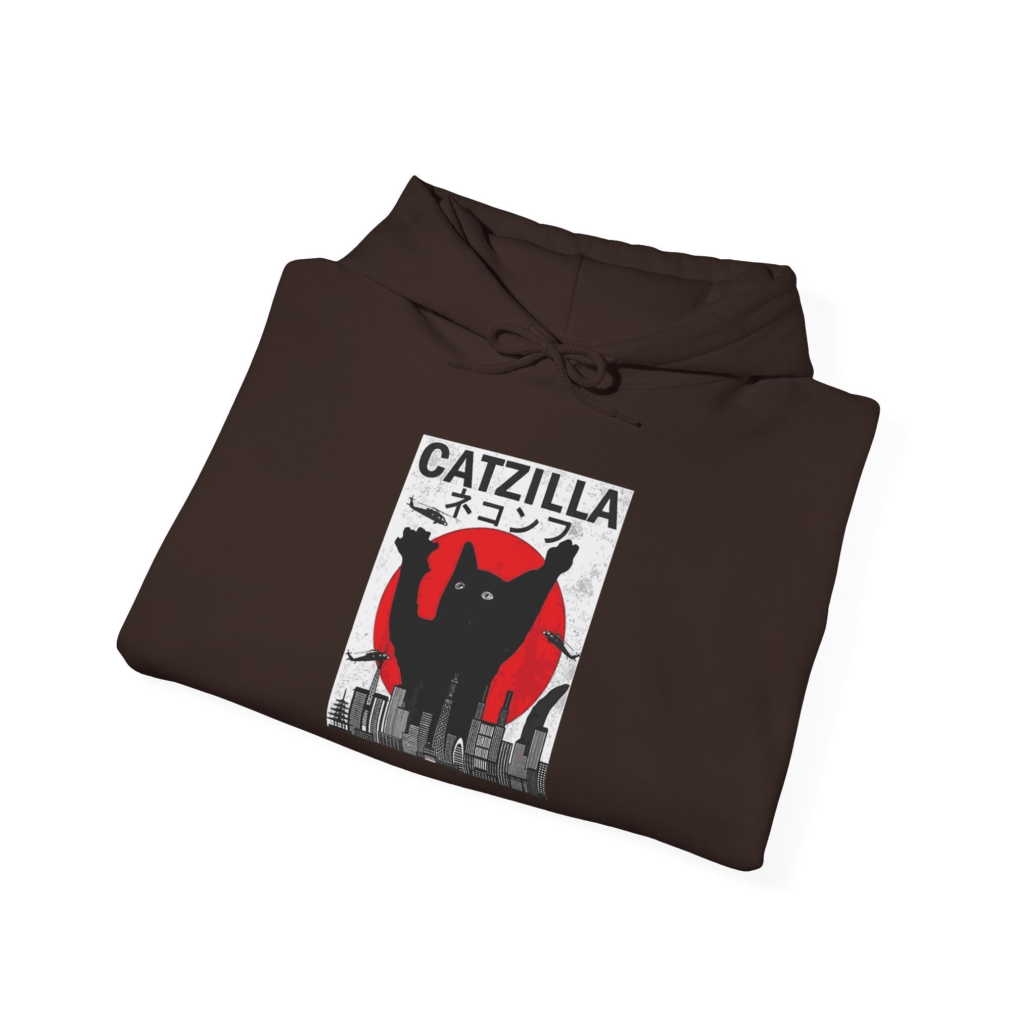 Unisex Catzilla Hoodie | Cozy Sweatshirt for Cat Lovers, Unique Gift for Pet Owners, Funny Cat Lover Apparel, Trendy Streetwear