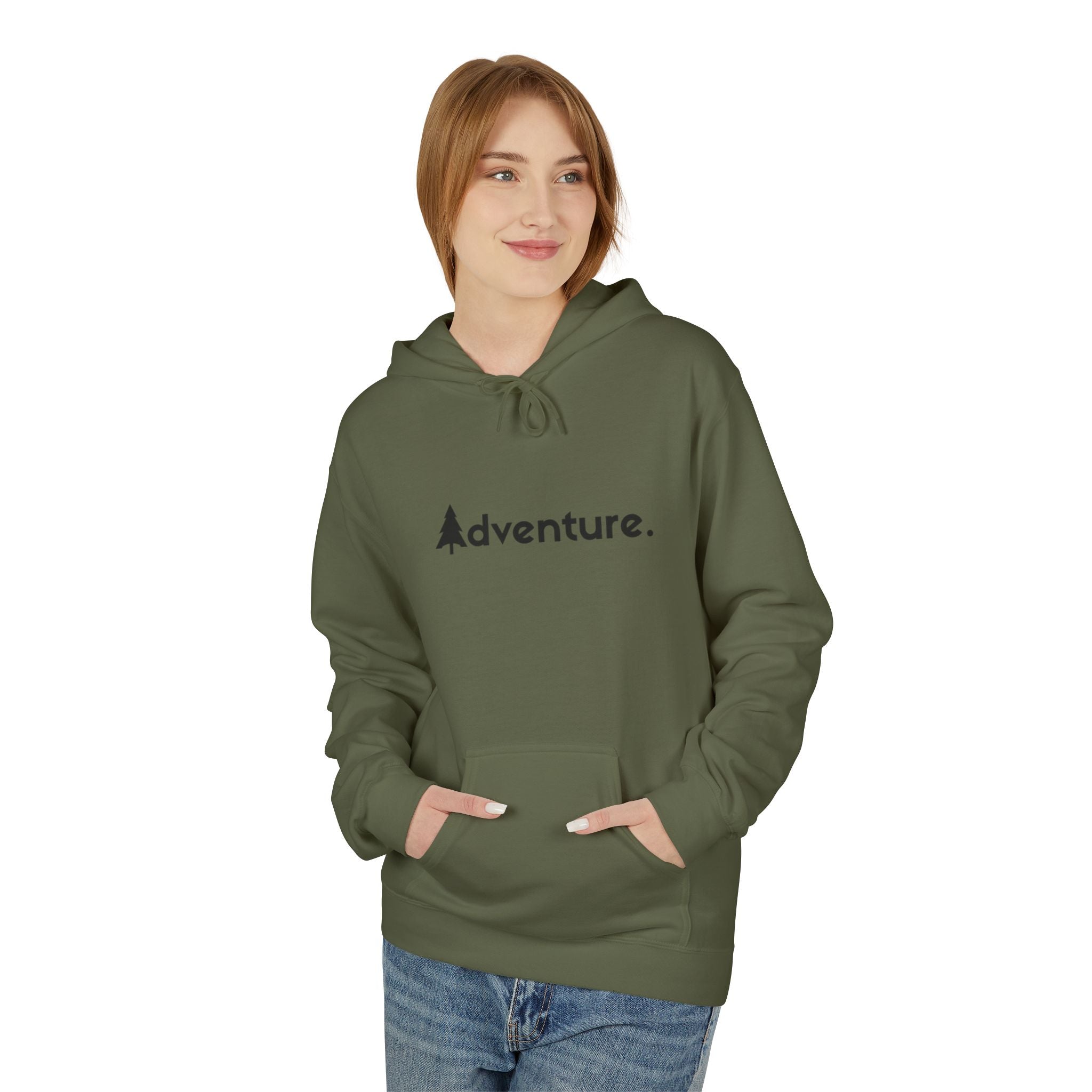Adventure Hoodie — Minimal Mountain Graphic Pullover