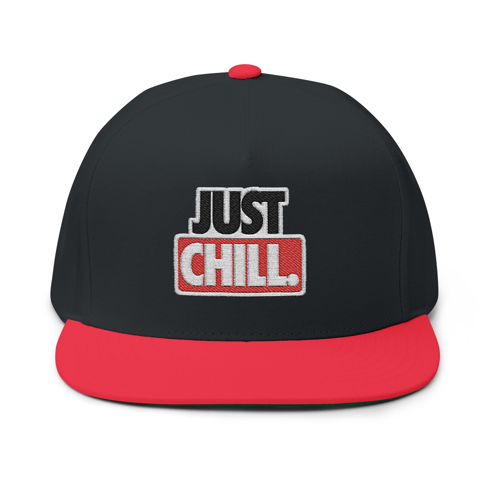 Chill Embroidered Flat Bill Cap, Casual Headwear, Perfect for Summer, Streetwear Style, Great Gift for Friends