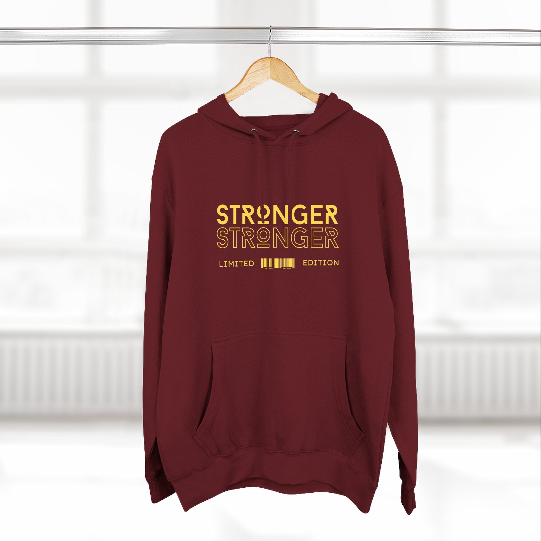 Stronger Stronger Limited Edition Hoodie — Motivational Graphic Fleece Hoodie