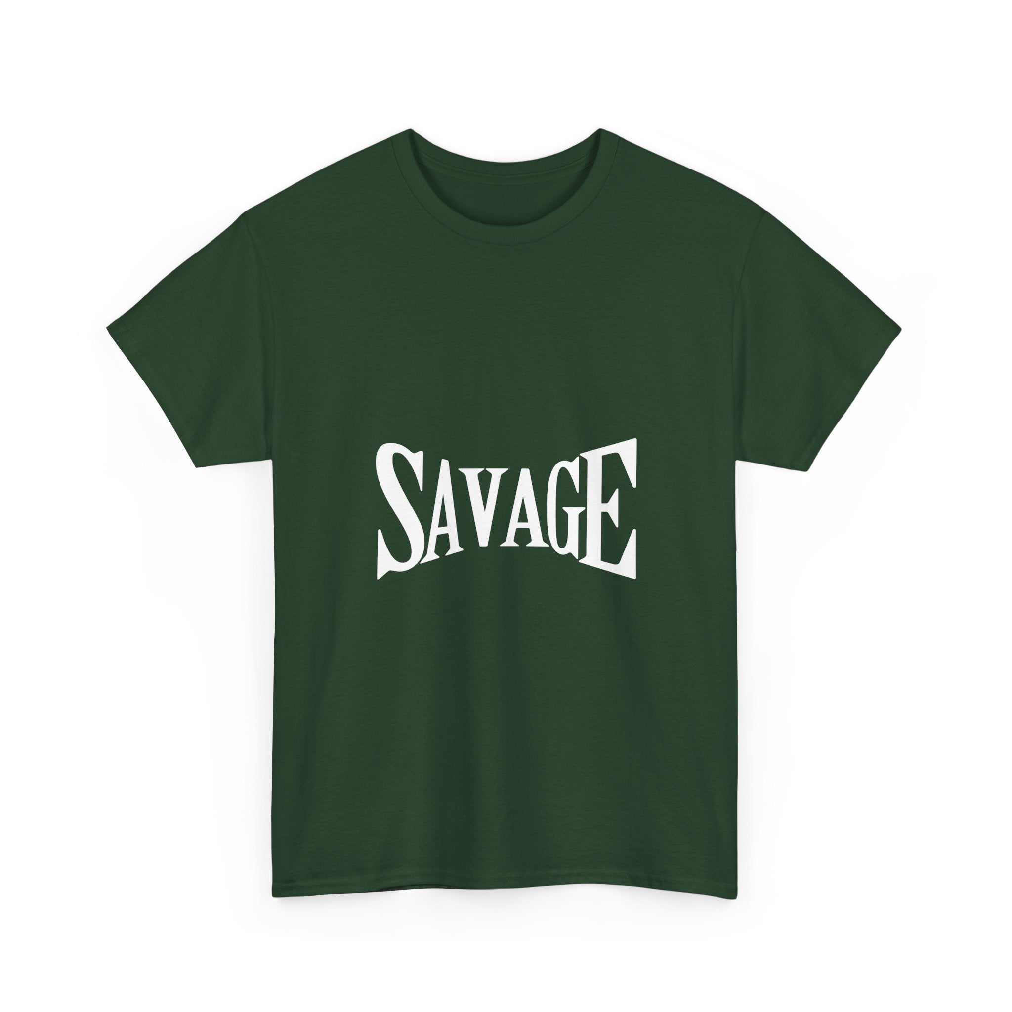 Savage Unisex Heavy Cotton Tee - Bold Graphic Tee, Casual Streetwear, Perfect for Gifts, Everyday Wear, Fashion Statement