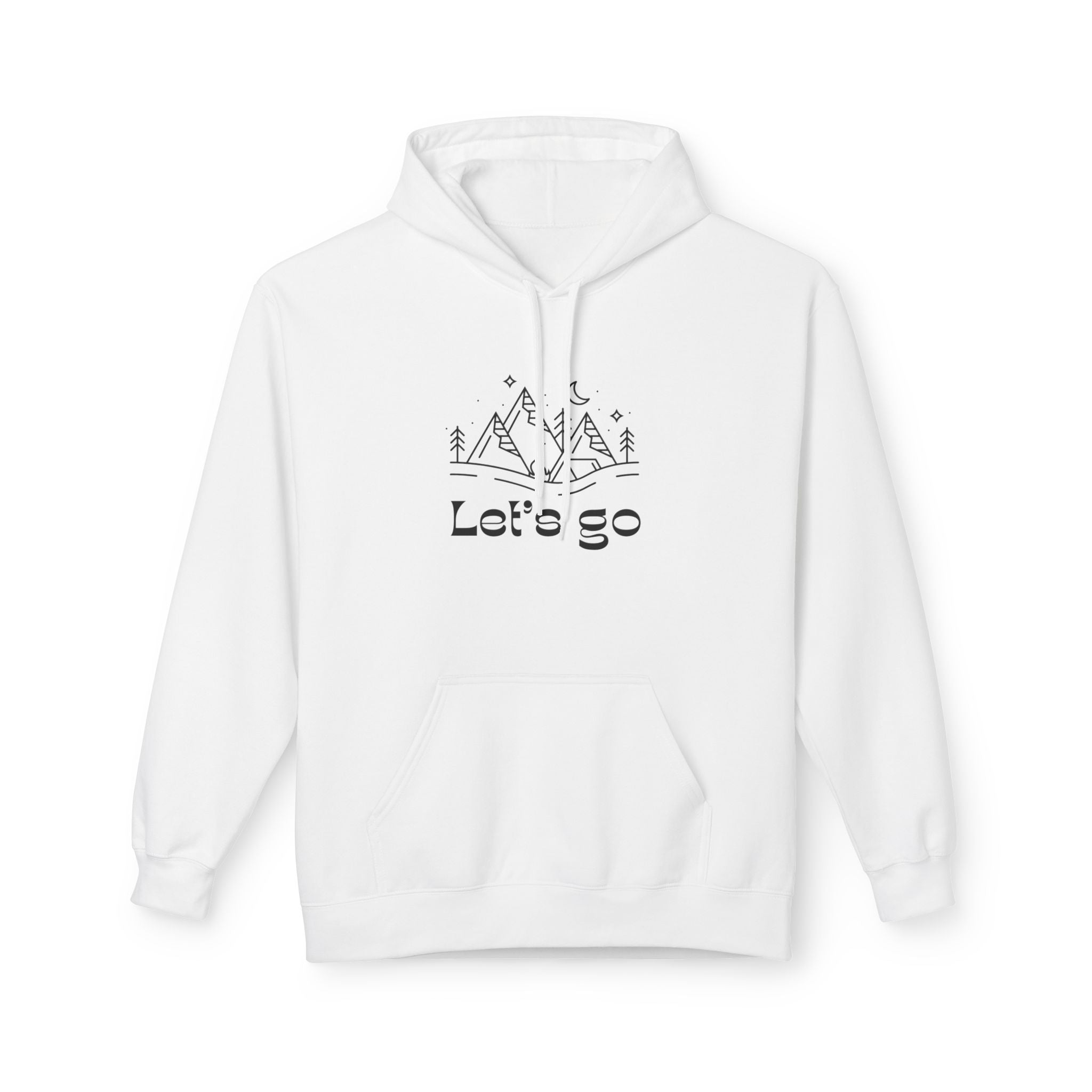 Let’s Go Camping Hoodie — Minimal Outdoor Adventure Pullover