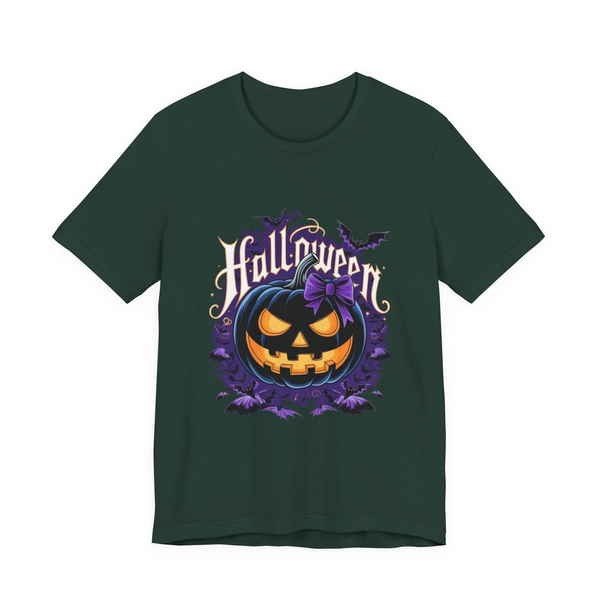 Halloween Pumpkin Tee - Unisex Jersey Short Sleeve Shirt, Spooky Season Wear, Fall Fashion, Halloween Party Outfit, Ghostly Fun