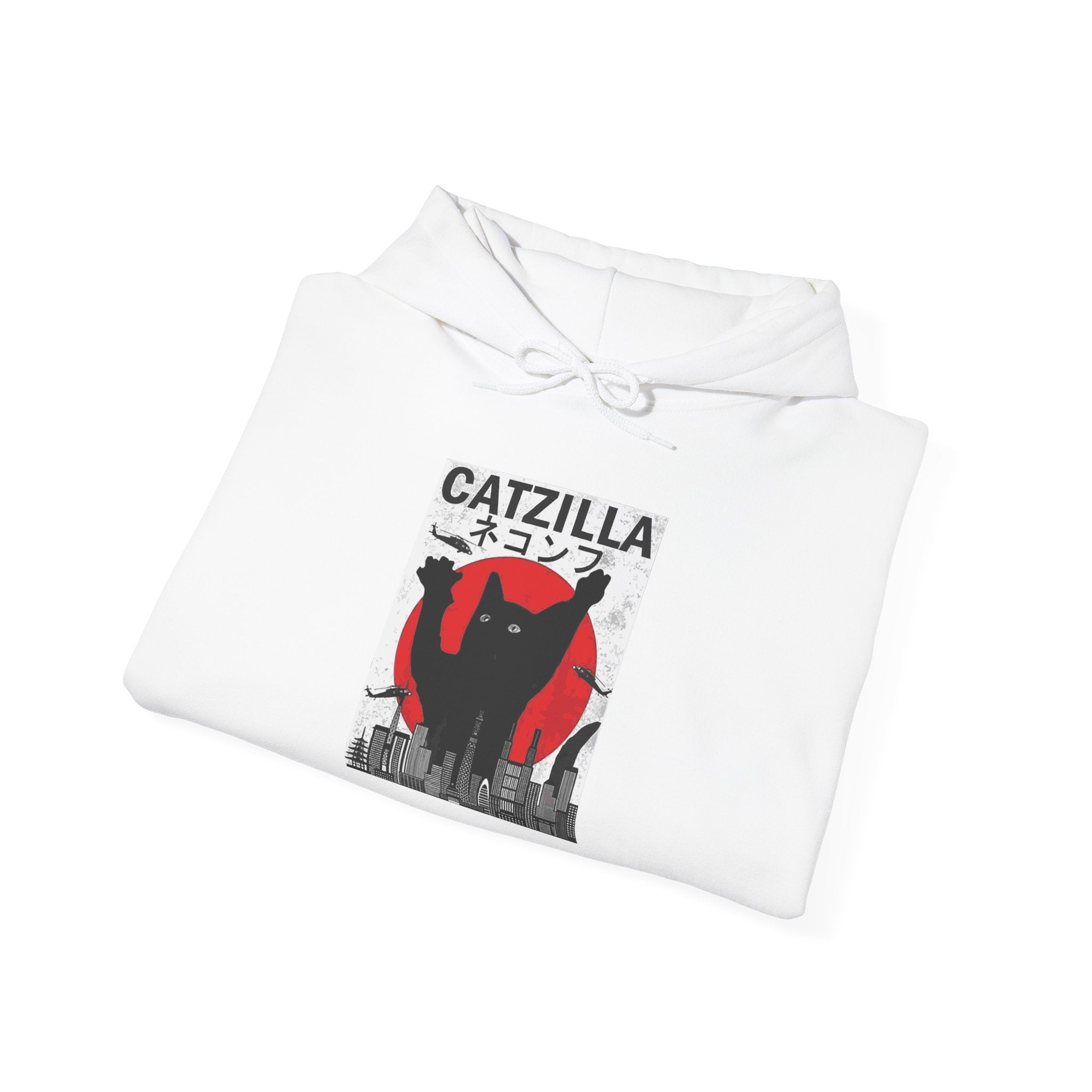 Unisex Catzilla Hoodie | Cozy Sweatshirt for Cat Lovers, Unique Gift for Pet Owners, Funny Cat Lover Apparel, Trendy Streetwear