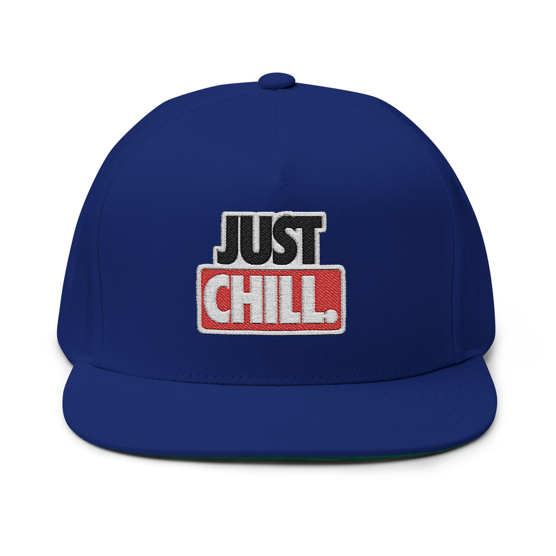Chill Embroidered Flat Bill Cap, Casual Headwear, Perfect for Summer, Streetwear Style, Great Gift for Friends