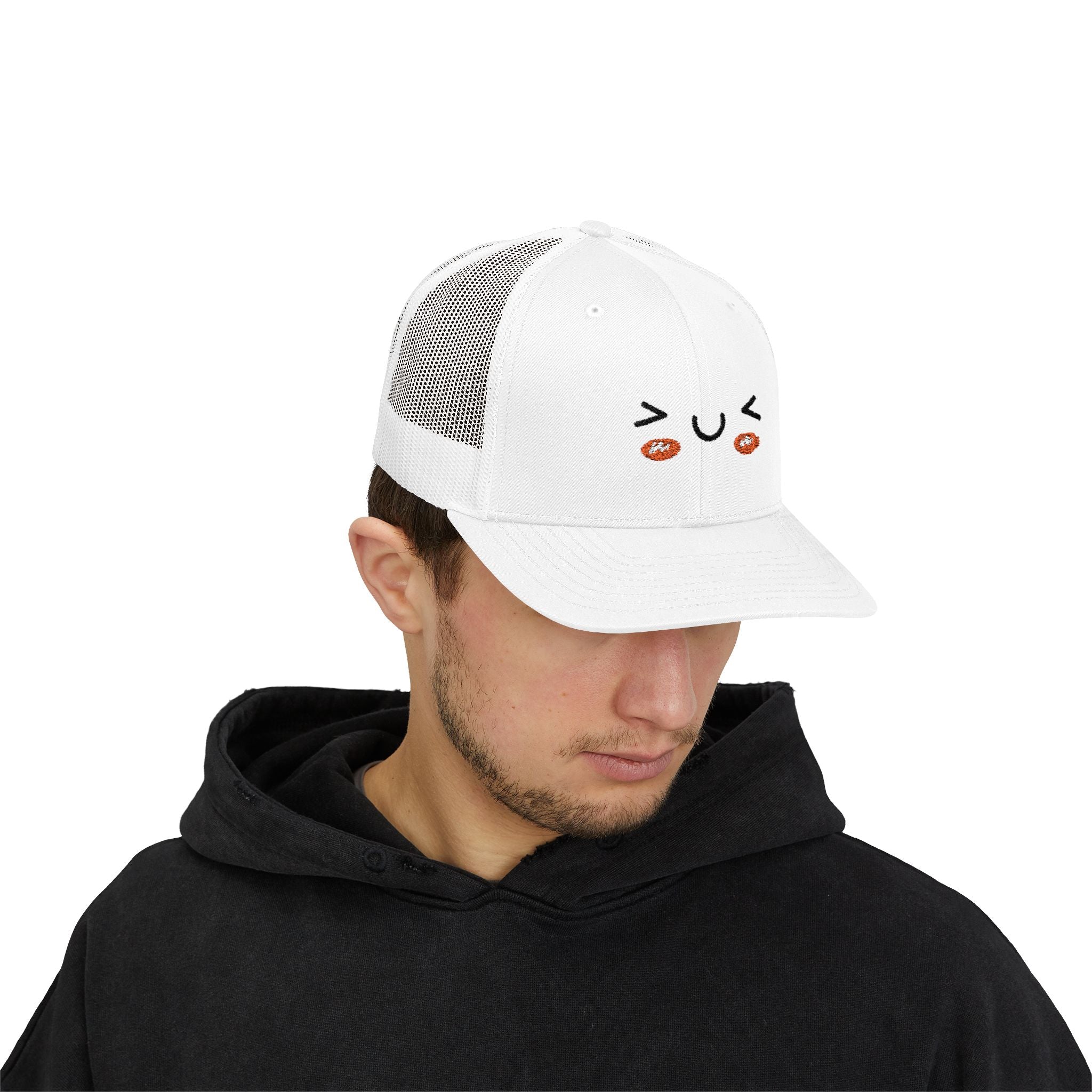 Kawaii Blushing Face Snapback Trucker Cap