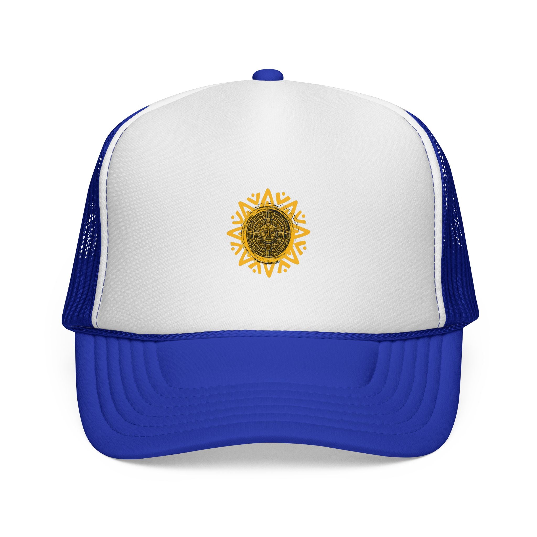 Sunflower Mandala Trucker Cap — Floral Mesh Back Hat for Outdoor & Casual Wear