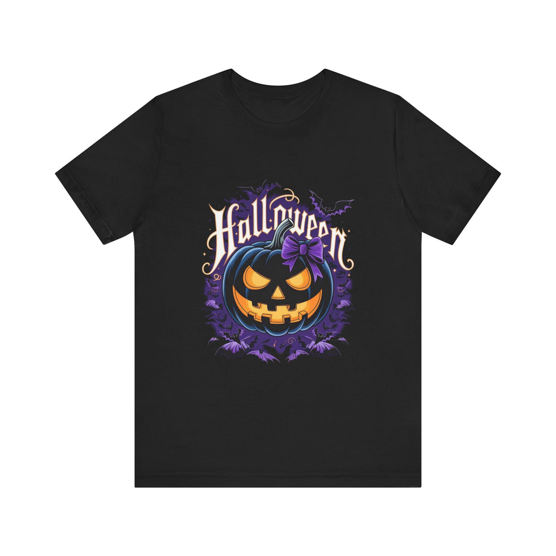 Halloween Pumpkin Tee - Unisex Jersey Short Sleeve Shirt, Spooky Season Wear, Fall Fashion, Halloween Party Outfit, Ghostly Fun