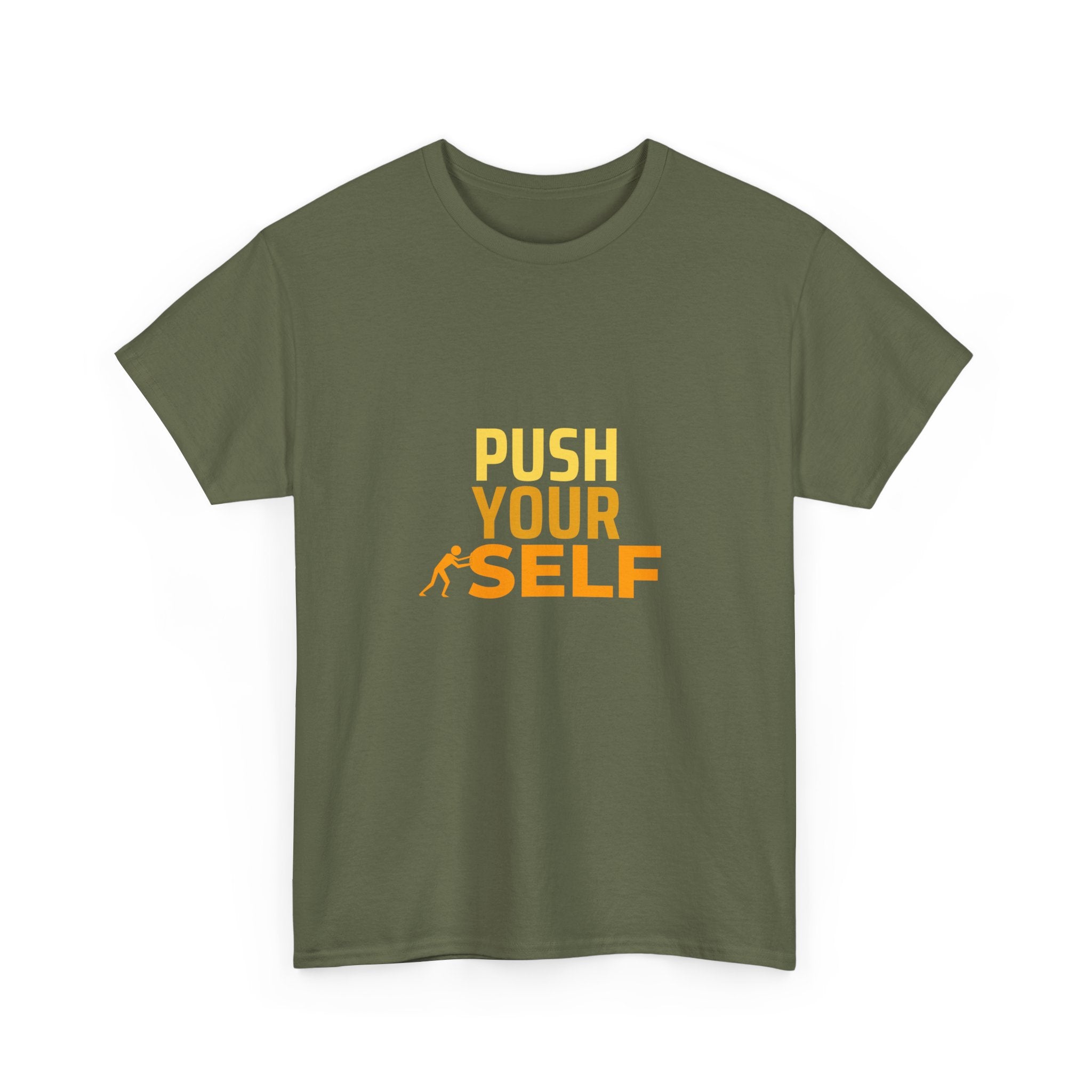 Motivational "Push Your Self" T-Shirt — Fitness Workout Tee