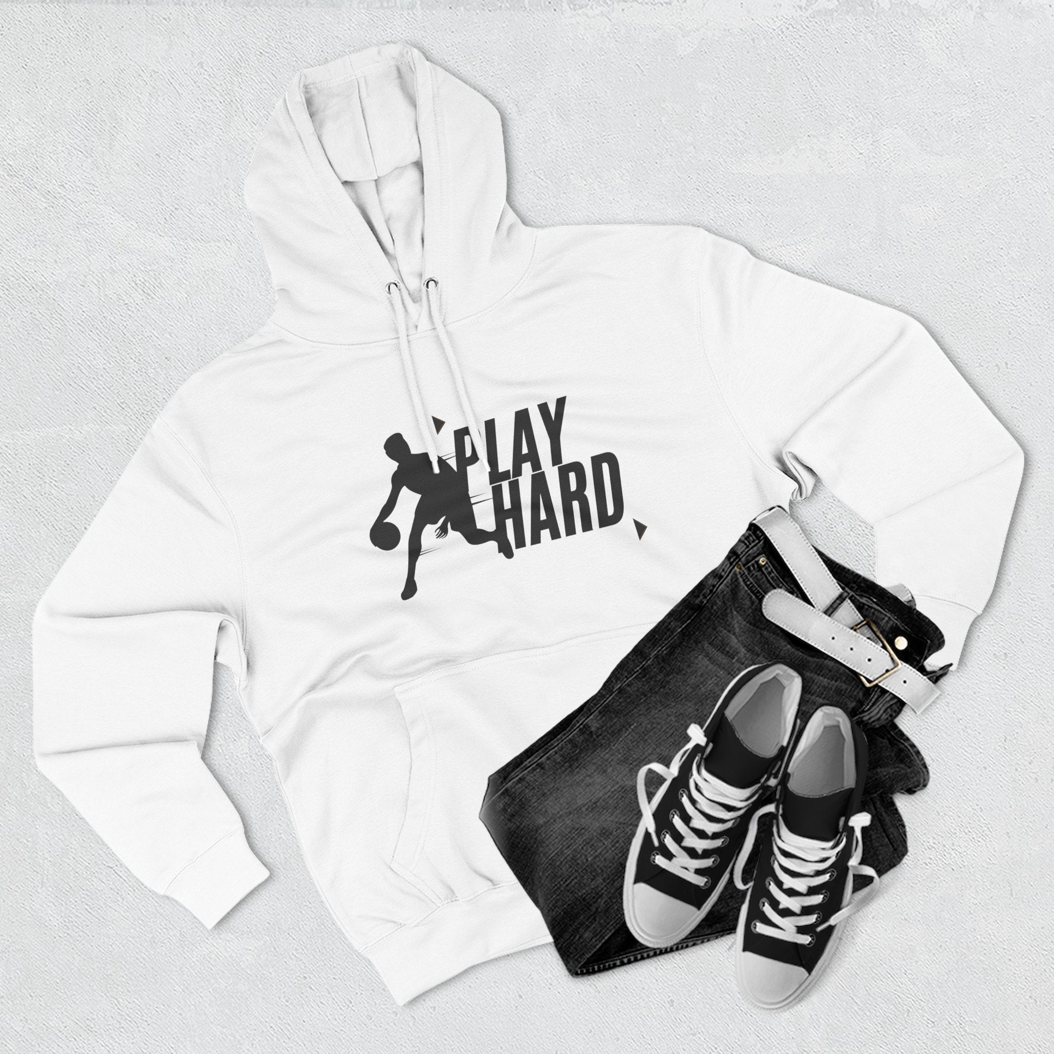 Play Hard Basketball Hoodie - Athletic Sportswear Pullover