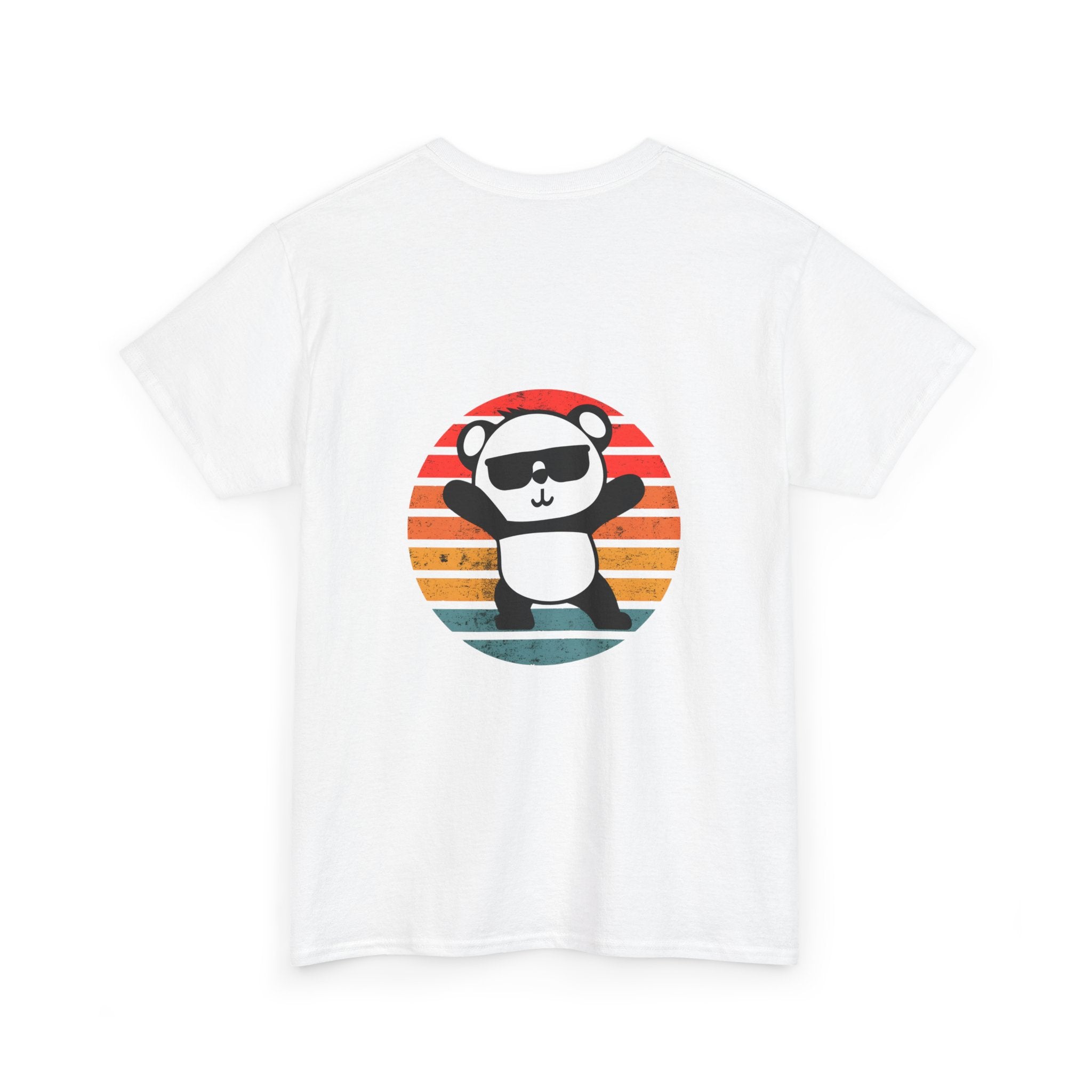 Cute Panda Retro Tee - Casual Cotton Shirt, Animal Lover Gift, Summer Style, Fun Graphic Tee, Unisex Fashion