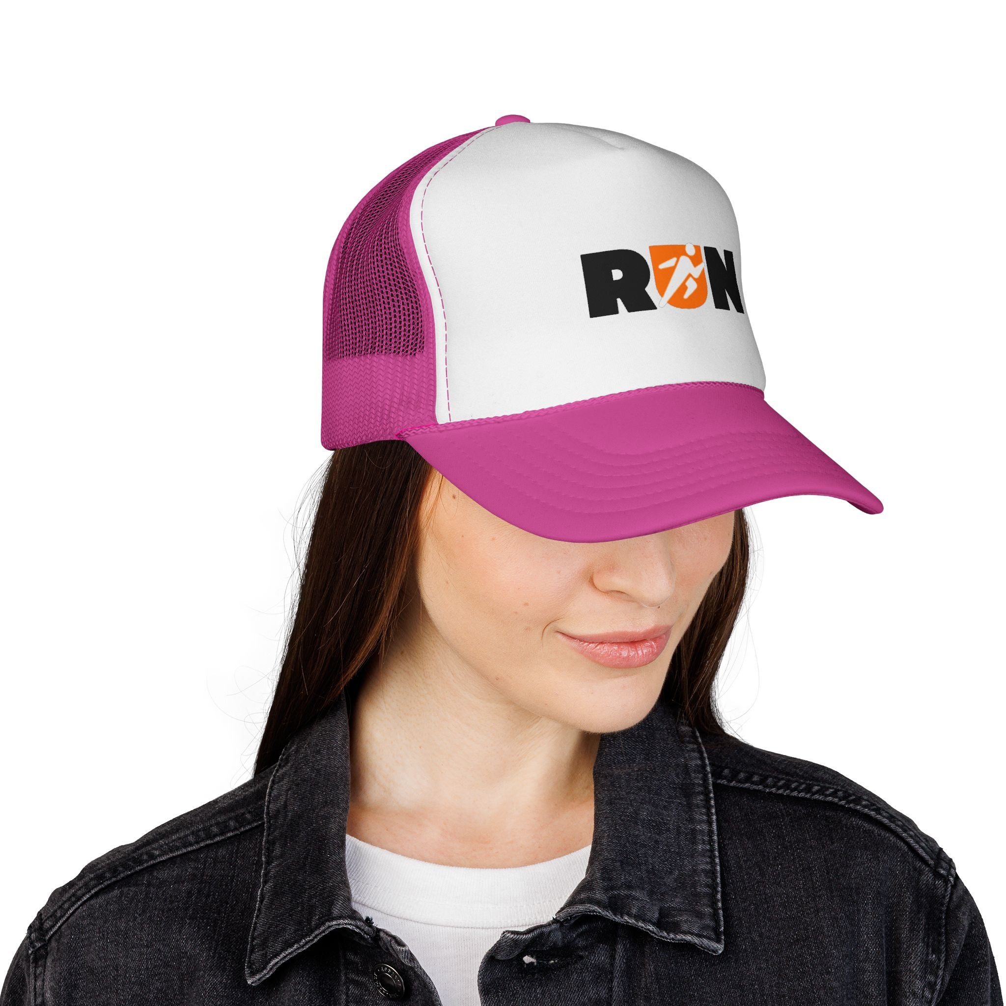 Run Trucker Hat — Retro Runner Logo Cap