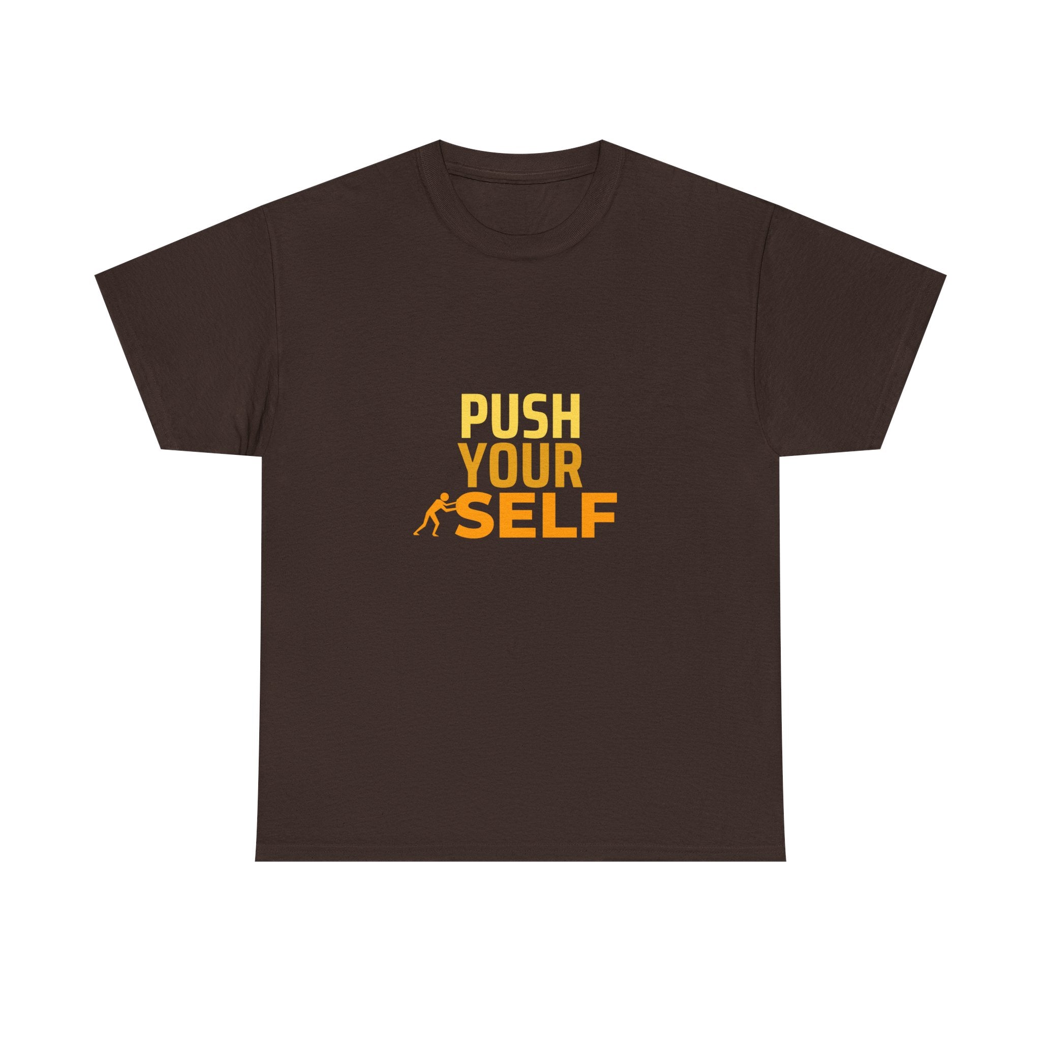 Motivational "Push Your Self" T-Shirt — Fitness Workout Tee