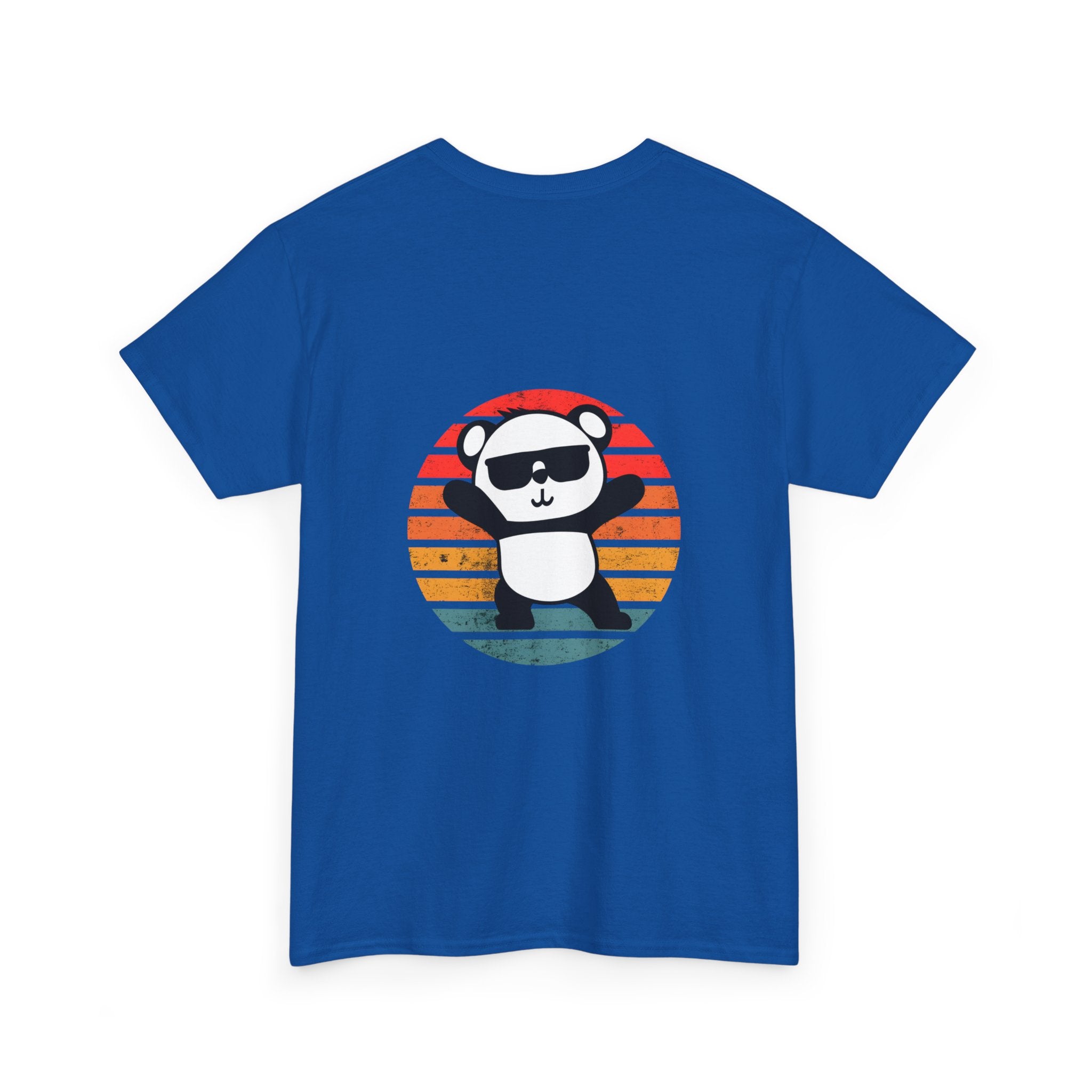Cute Panda Retro Tee - Casual Cotton Shirt, Animal Lover Gift, Summer Style, Fun Graphic Tee, Unisex Fashion